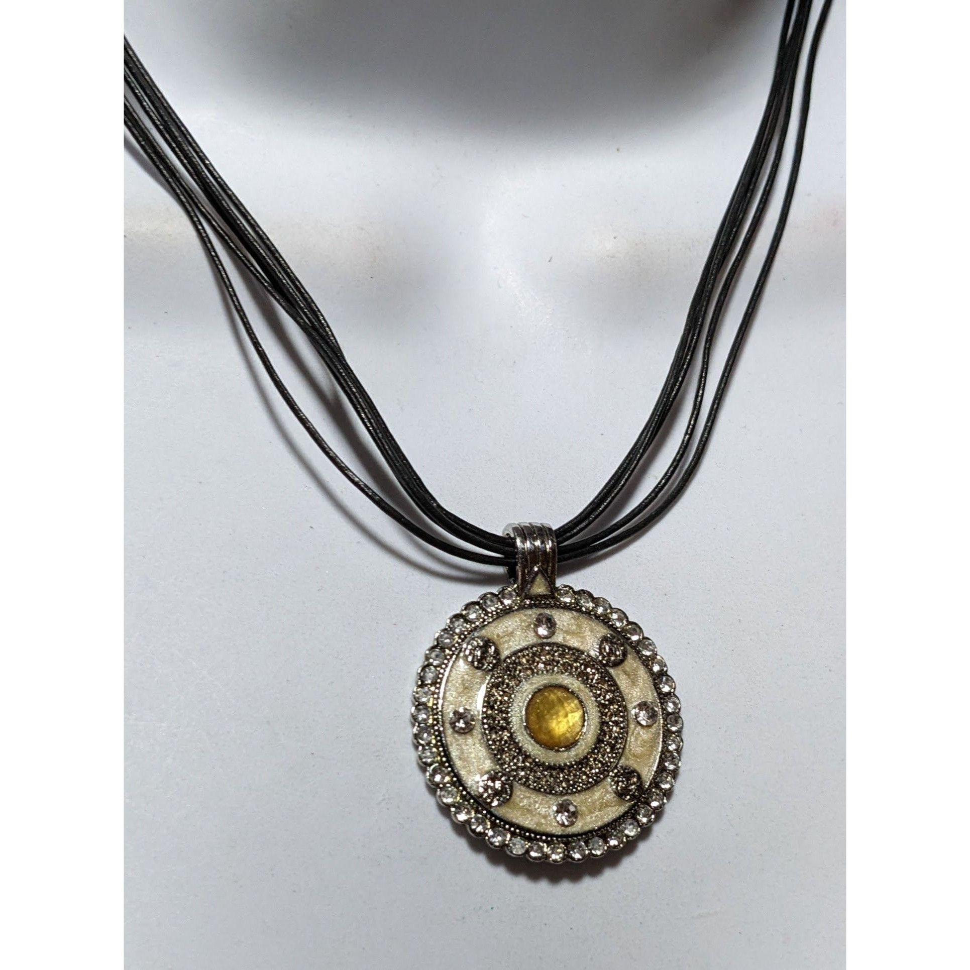 Other Vintage 90s VCLM Rhinestone Enamel Necklace Size ONE SIZE - 6 Thumbnail