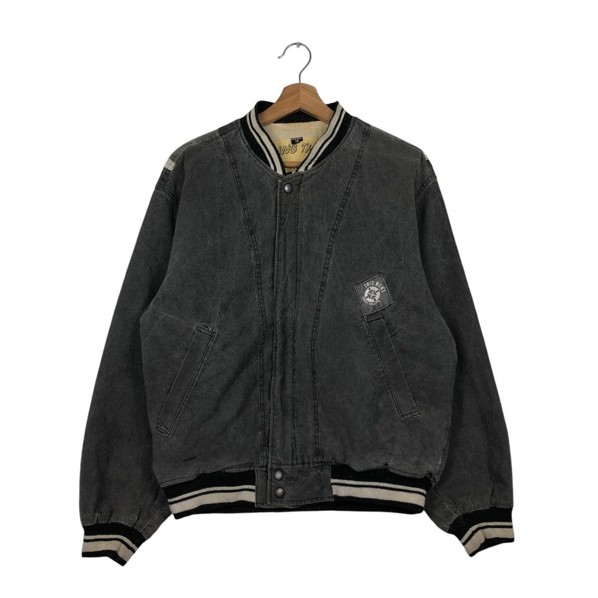 Japanese Brand 🔥VINTAGE FLY BOMBER JACKET CREST CO. BIG LOGO ISSEY MIYAKE Size US M / EU 48-50 / 2 - 3 Thumbnail