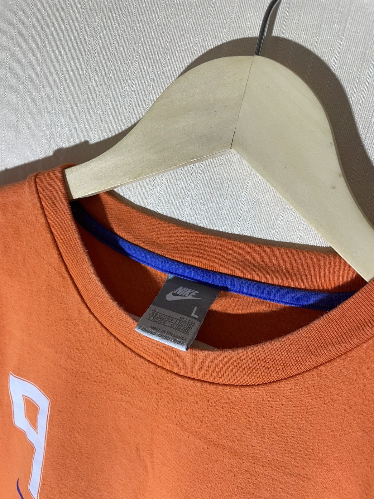 Nike × Vintage Nike Nederland 9 Roud Van Nistelrooy soccer vintage T shirt Size US L / EU 52-54 / 3 - 6 Thumbnail
