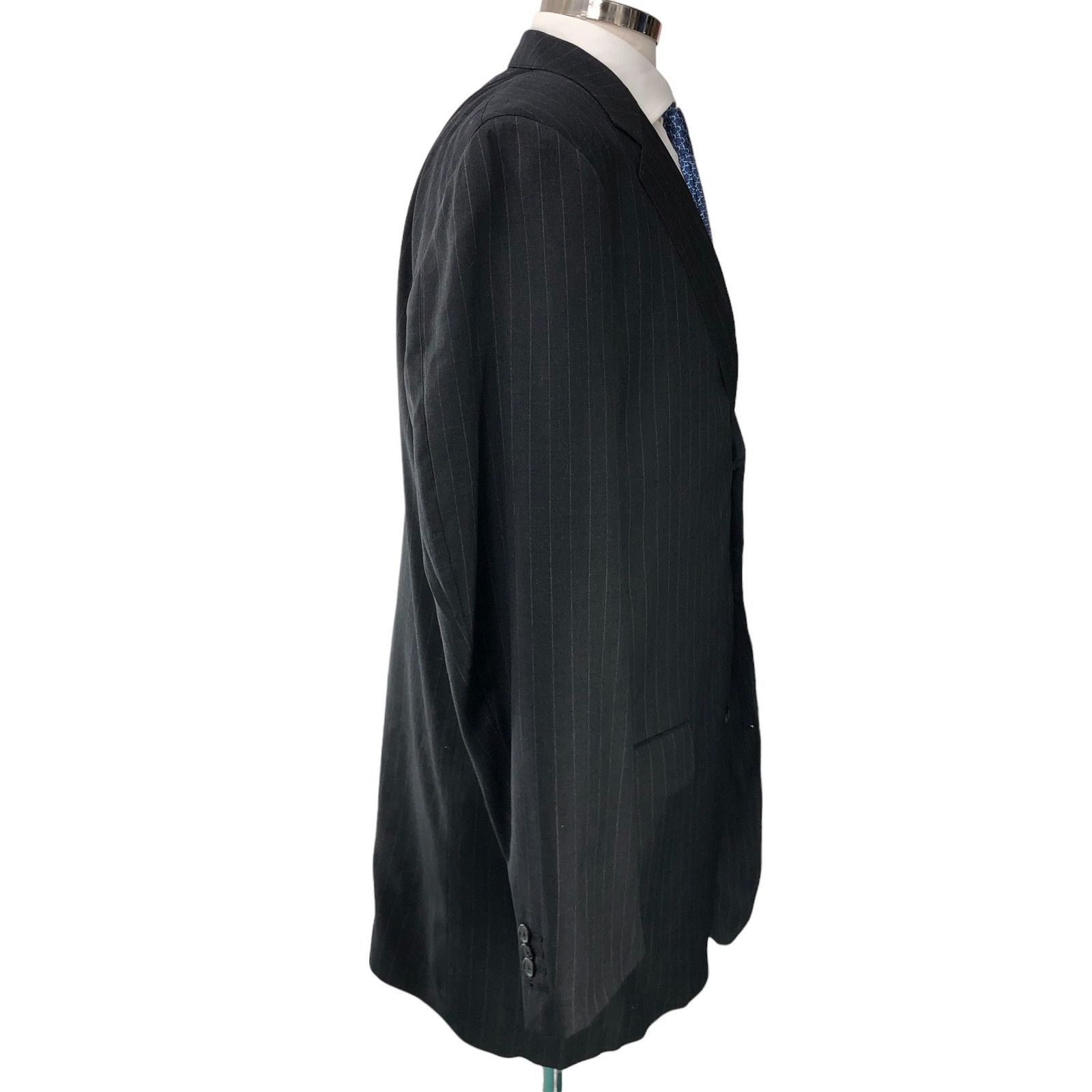 Southwick Southwick Mens Size 44XL Extra Long Suit 2 Piece Pinstripe Size 44L - 13 Thumbnail