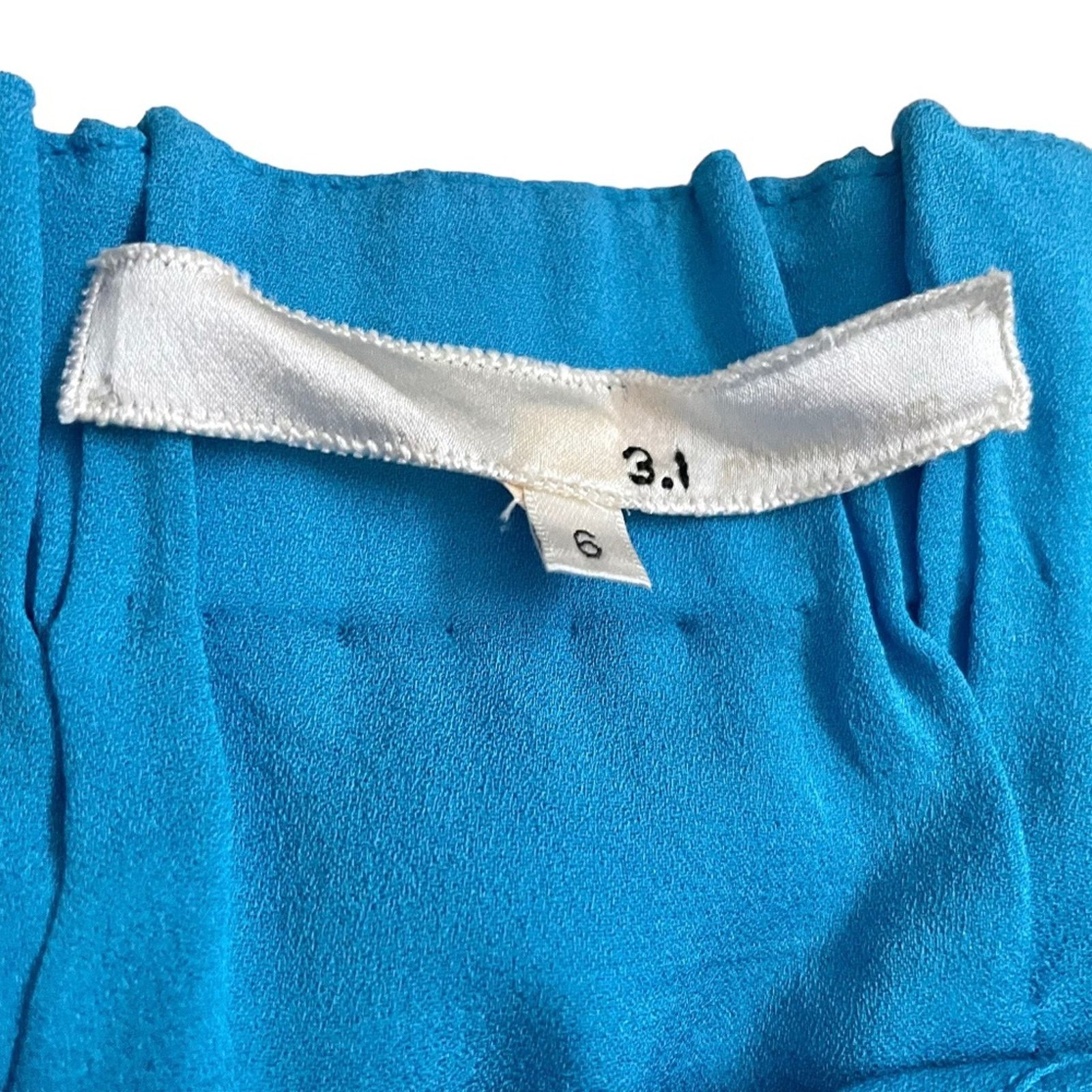 3.1 Phillip Lim 3.1 Phillip Lim Silk Blue Draped Strapless Mini Dress AW07 Size M / US 6-8 / IT 42-44 - 3 Thumbnail