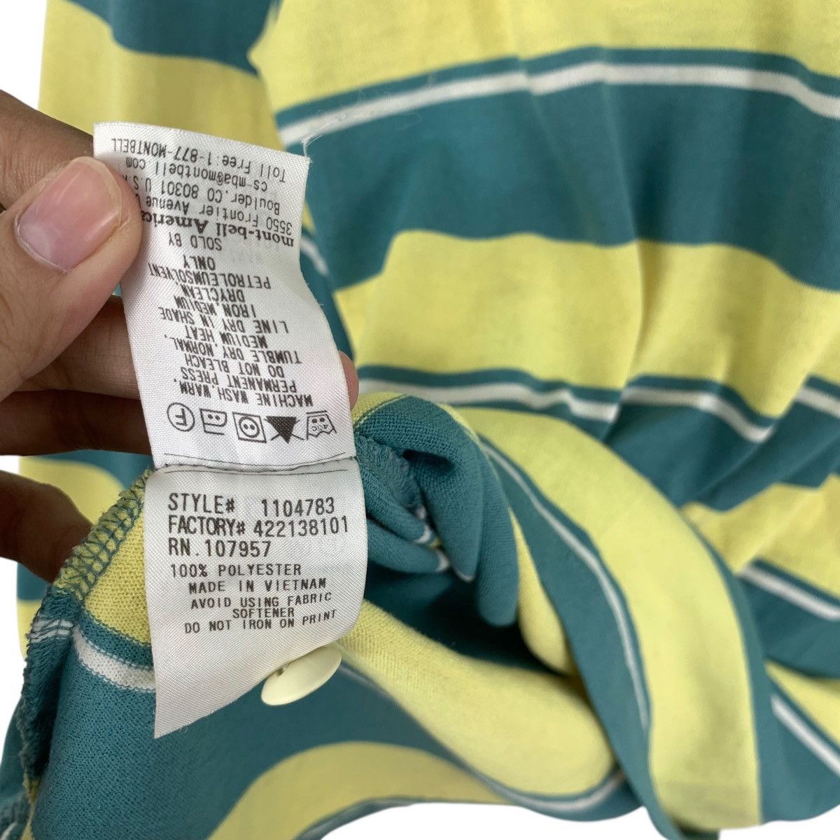 Montbell MONTBELL OUTDOOR Striped Design Studio Polo Rugby Tee Size US L / EU 52-54 / 3 - 10 Thumbnail