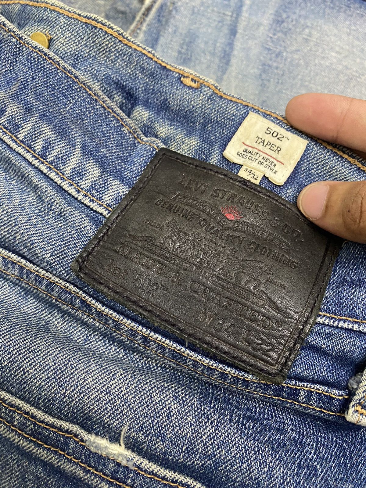 Japanese Brand × Levi's × Levi's Made & Crafted LEVIS MADE & CRAFT JAPAN MADE SELVEDGE DISTRESSED DENIM JEAN Size US 35 - 9 Thumbnail