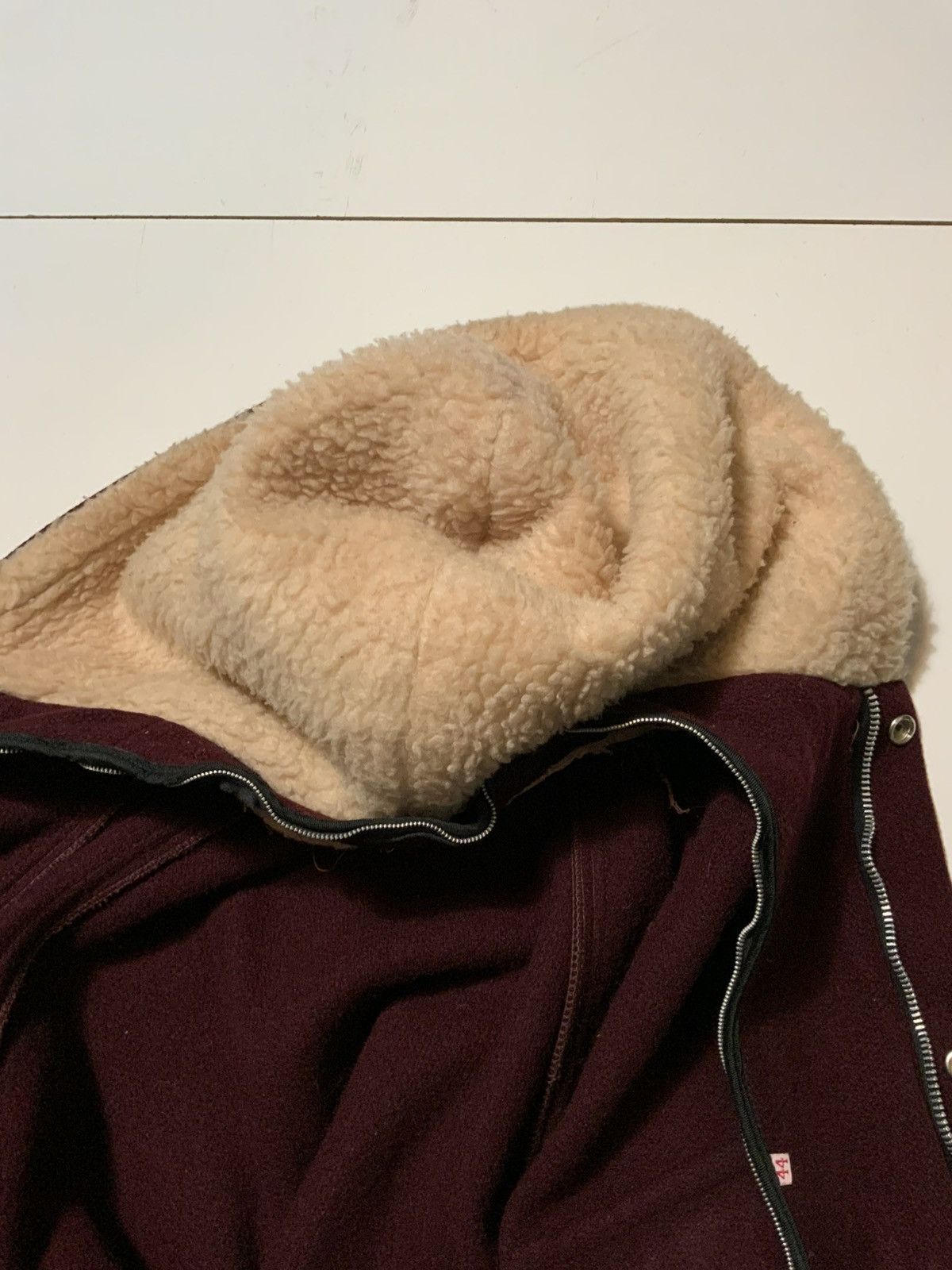Vintage Vintage 1950s Standard Of Hollywood Wool Sherpa Hooded Coat Size US L / EU 52-54 / 3 - 13 Thumbnail