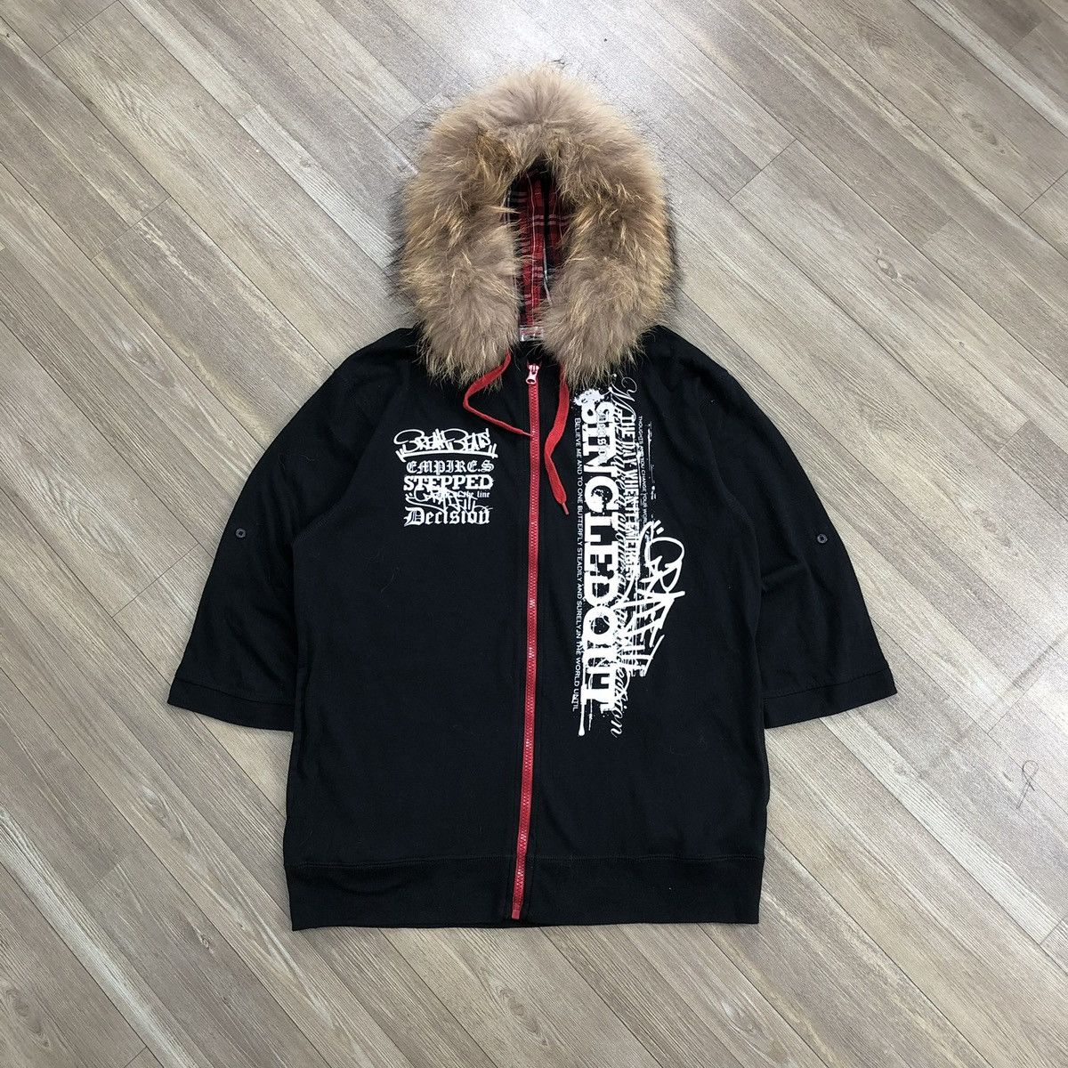 Y2K Grunge Doublefocus Ifsixwasnine Lgb Style Fur Zip Hoodie