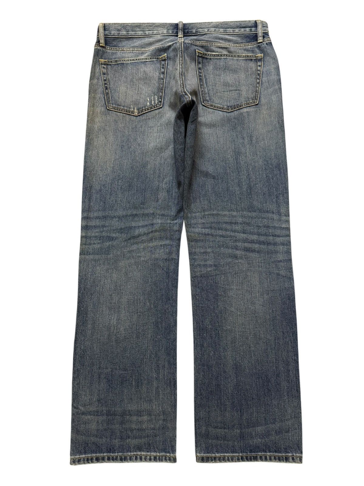 Uniqlo Vintage Y2K Japanese Uniqlo Faded Wash Distress Straight Leg Size US 34 / EU 50 - 2 Thumbnail