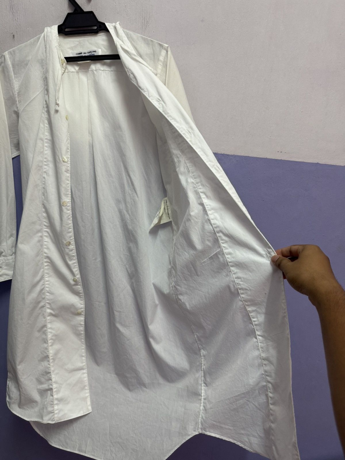 Comme des Garcons COMME des GARCONS Cotton Hooded Long Shirt Size S Size US S / EU 44-46 / 1 - 19 Thumbnail