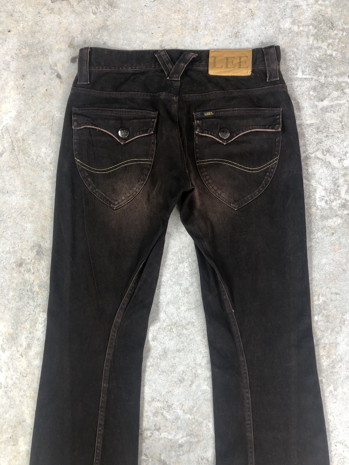 Lee Japanese Lee Flared Jeans Distressed Jeans Suede Size US 32 / EU 48 - 8 Thumbnail