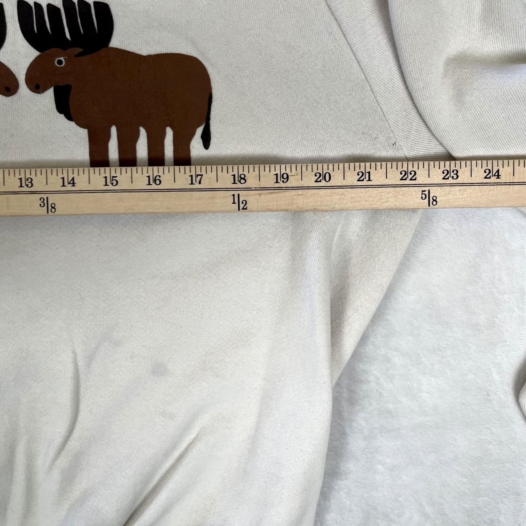 Jerzees Vintage Jerzees Moose Graphic Sweatshirt Mens Large White Fleece Crew Neck Pullover Size US L / EU 52-54 / 3 - 5 Thumbnail