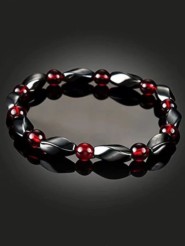 Archival Clothing x Jewelry Vintage 2000S Y2K Summer Bracelet Retro Red in Silver, Men's