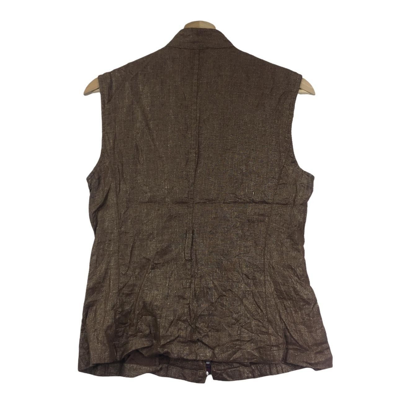 Marella Vtg MARELLA ROMA Made In Italy Tactical Vest Jacket Brown Size XS / US 0-2 / IT 36-38 - 4 Thumbnail