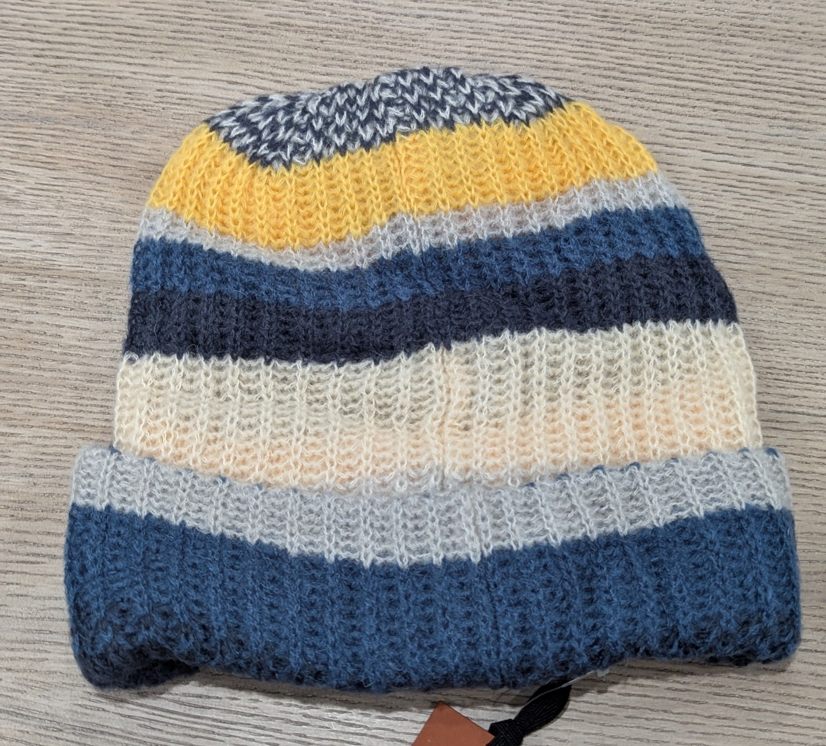Missoni MISSONI Striped Mohair Blend Cuff Knit Beanie Hat Blue/Multi Size ONE SIZE - 2 Thumbnail