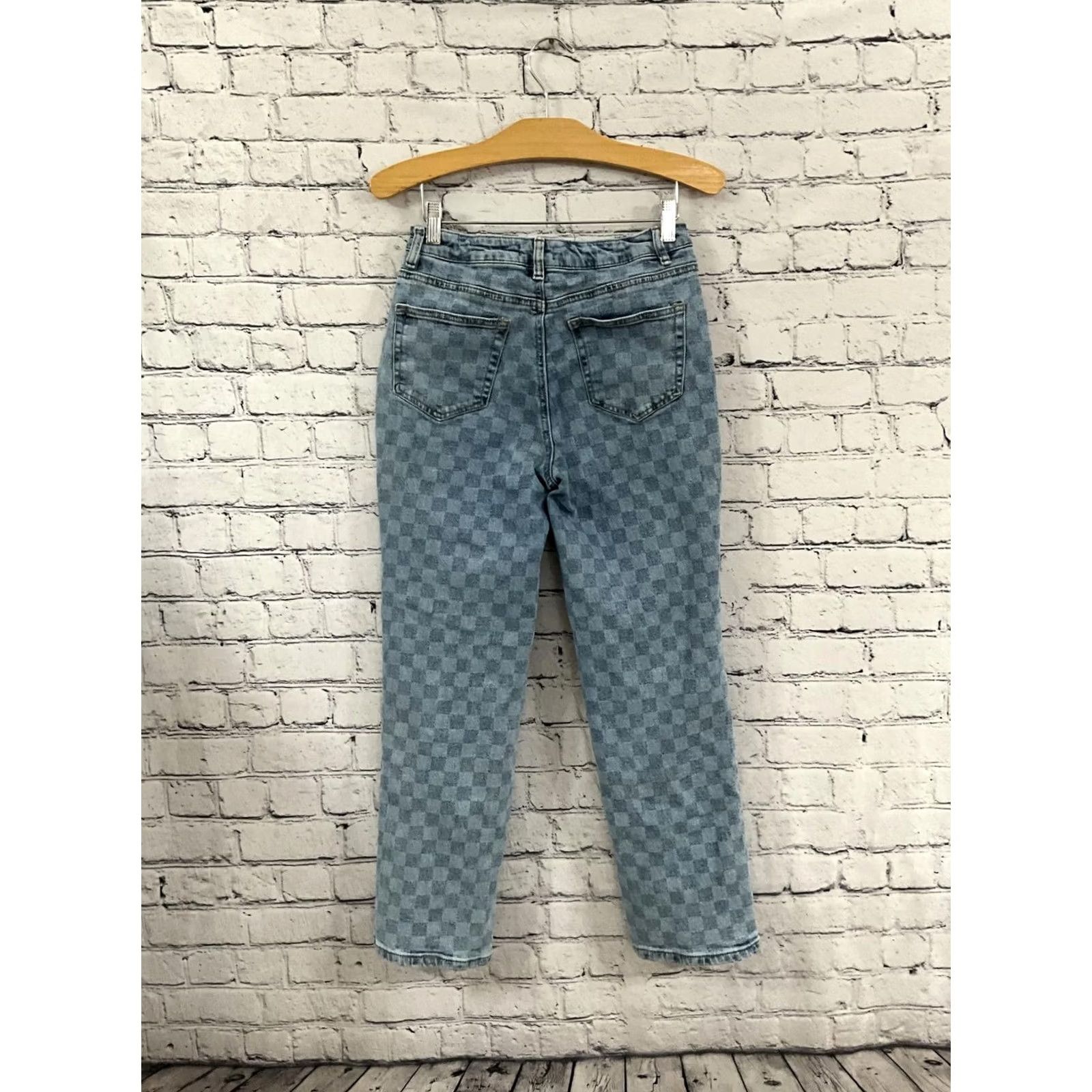 Vintage rue21 Checkered Pattern Jeans Women's Size 2 25 in Inseam 26 Casual Denim Button Zip Light Blue Multiple Pockets Regular Pant Womens Jeans Size 42" / US 20 - 6 Thumbnail
