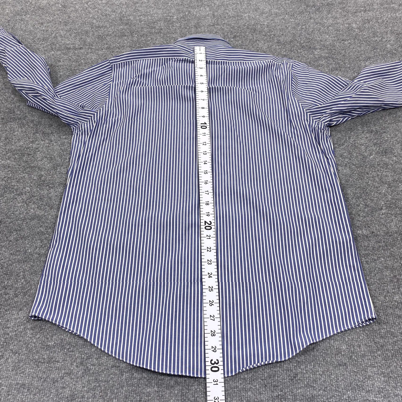 Brooks Brothers Brooks Brothers Shirt Mens L Blue Striped Long Sleeve Button-Up Slim Non-Iron Pockets 95% Supima Cotton Spandex Size US L / EU 52-54 / 3 - 6 Thumbnail