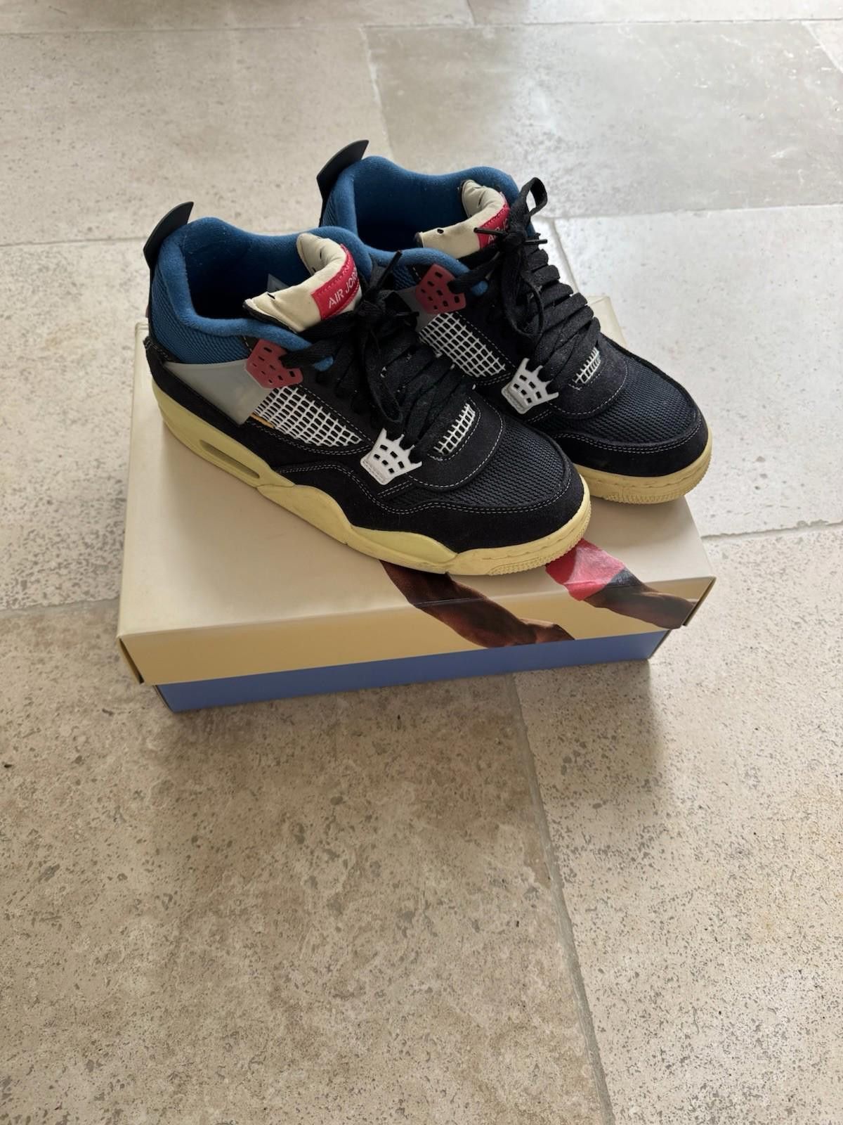 Jordan Brand Air Jordan4 Retro x Union LA 'Off Noir' Size 7.5 Size US 8.5 / EU 41-42 - 1 Thumbnail