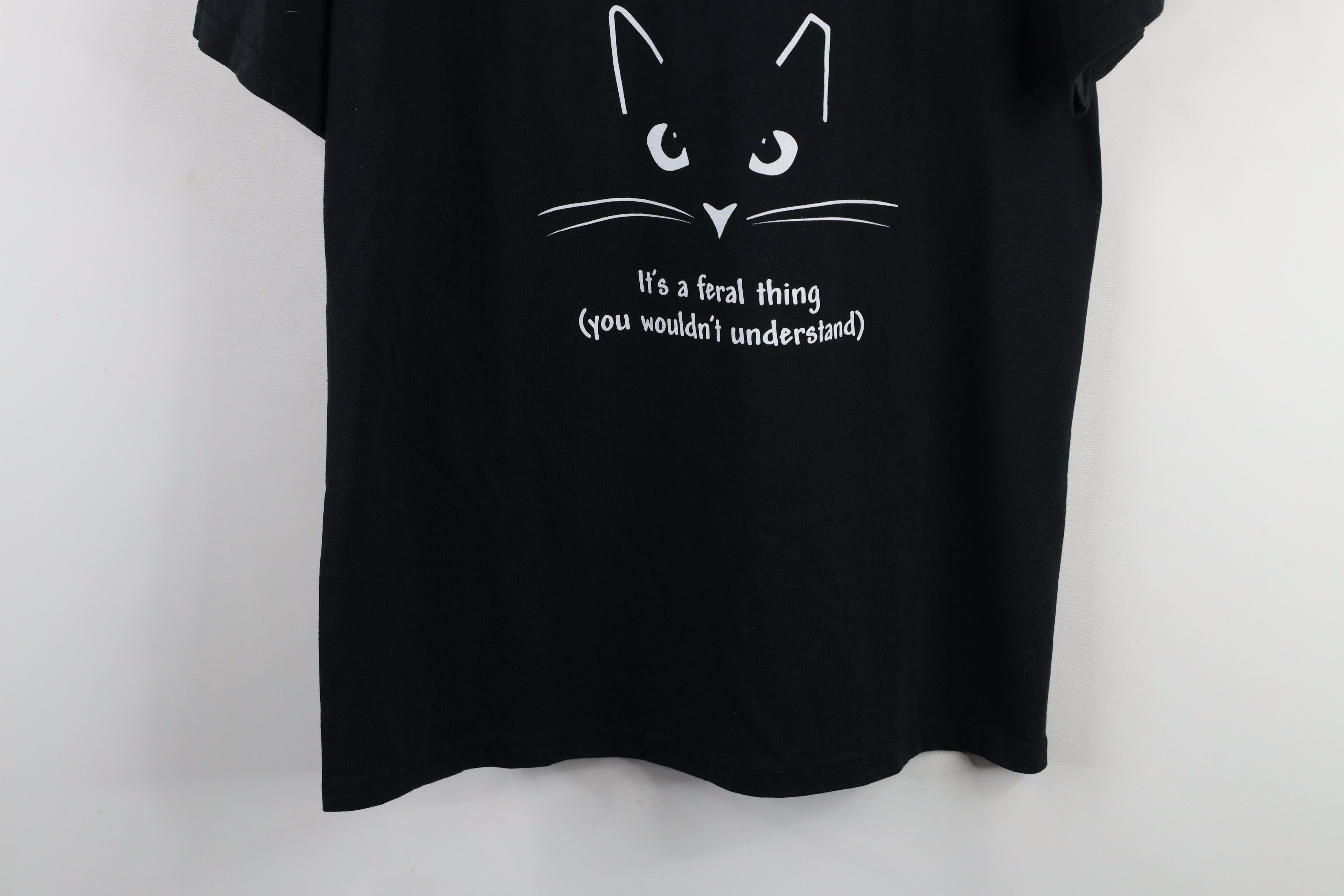 Vintage Vintage Streetwear Humane Society Black Cat Cat Lady T-Shirt Size L / US 10 / IT 46 - 3 Thumbnail