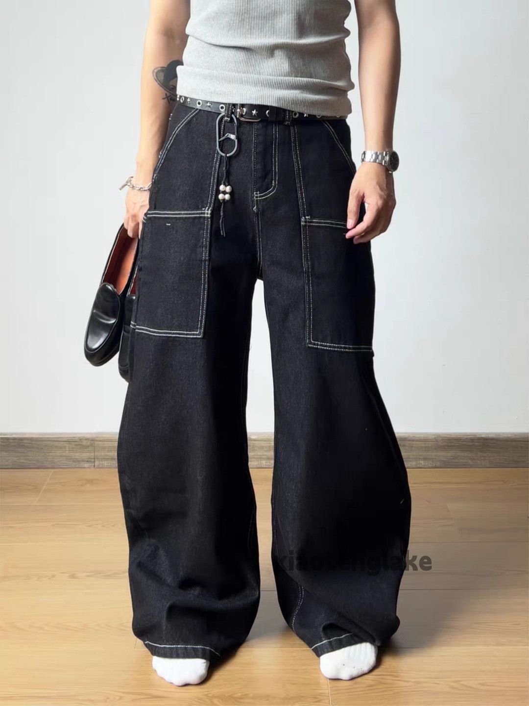 Jean xtl vintage y2k loose hiphop wide Leg workwear jeans Size US 33 - 3 Thumbnail