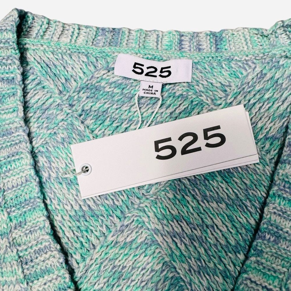525 America NWT New 525 America Puff Short Sleeve Entrelac Knit Cardiga Size M / US 6-8 / IT 42-44 - 6 Thumbnail