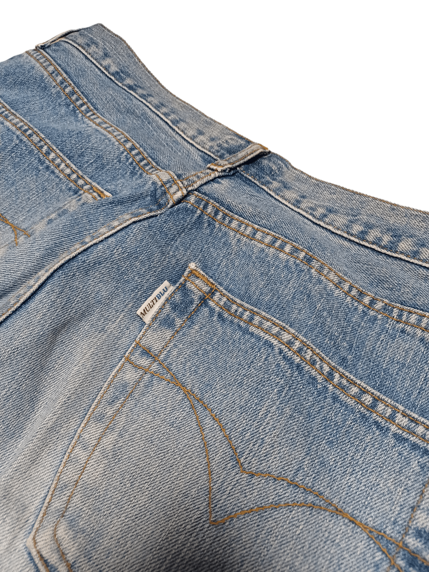 Japanese Brand MEGA FLARE W34 L36 MULTIBLU AVANTGARDE JEANS DENIM DESIGNER Size US 34 / EU 50 - 4 Thumbnail