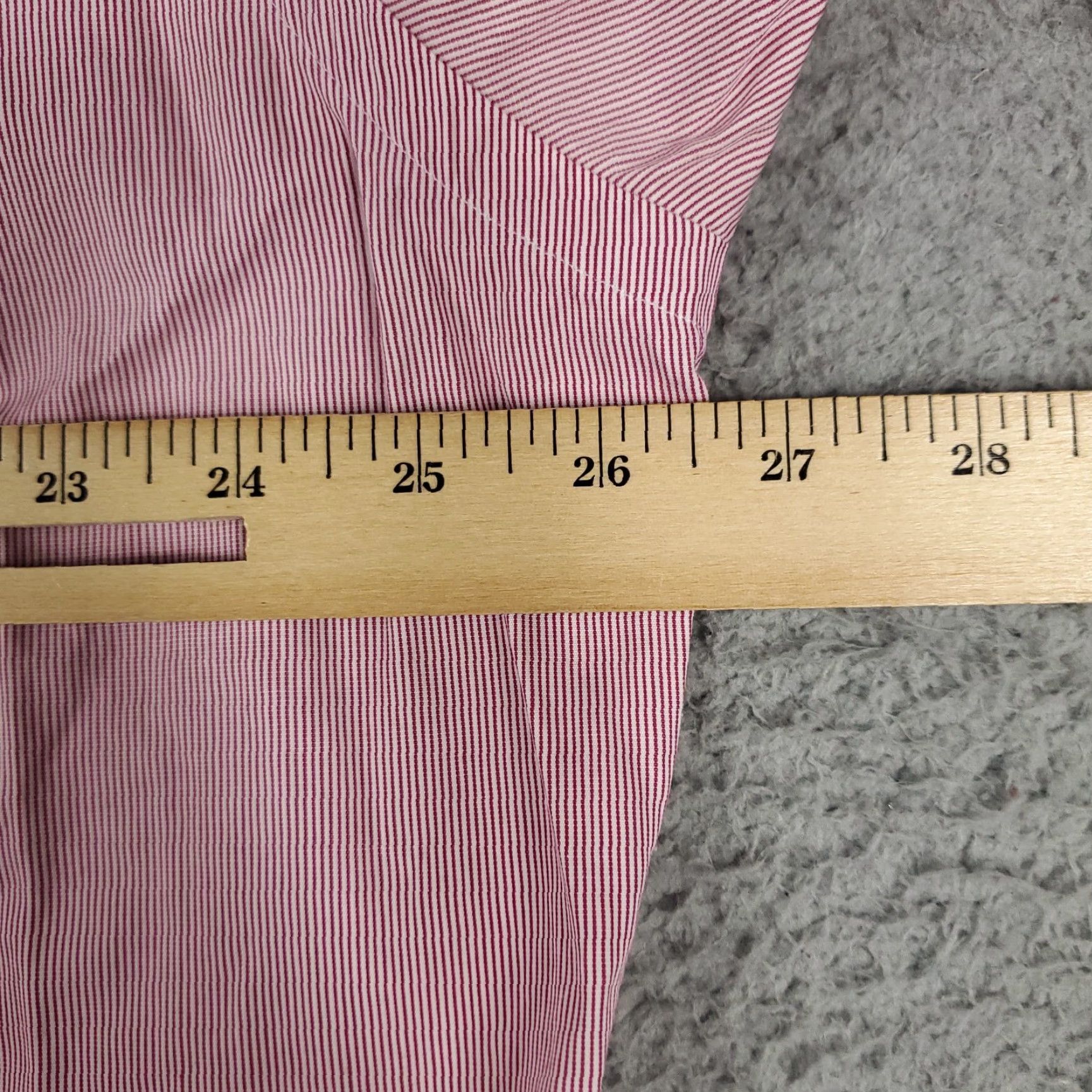 Ralph Lauren Ralph Lauren Dress Shirt Mens 17.5 Red Striped Long Sleeve Button-Down Formal Casual Size 46R - 5 Thumbnail
