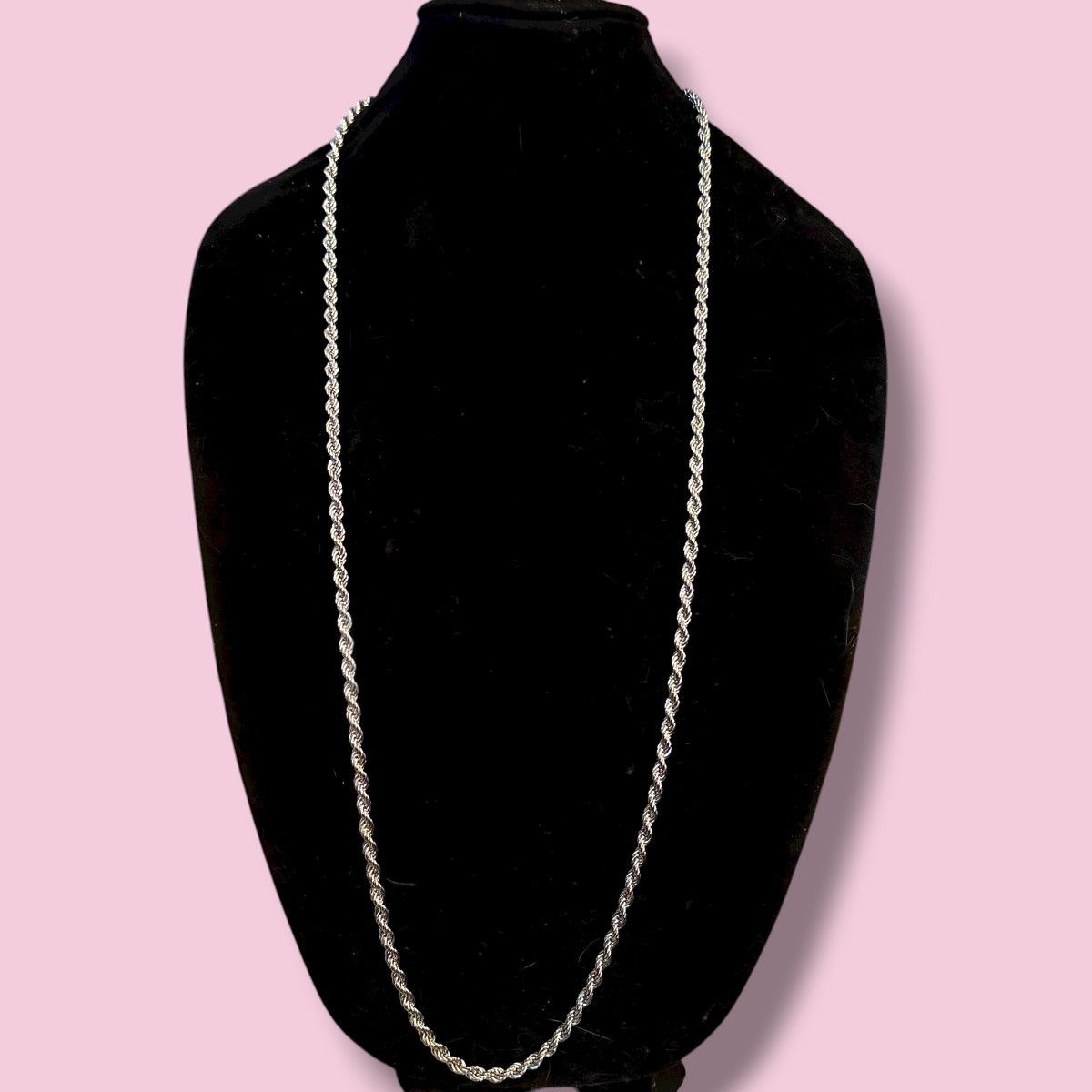 Monet Vintage Monet long silver tone thick rope chain necklace Size ONE SIZE - 2 Thumbnail