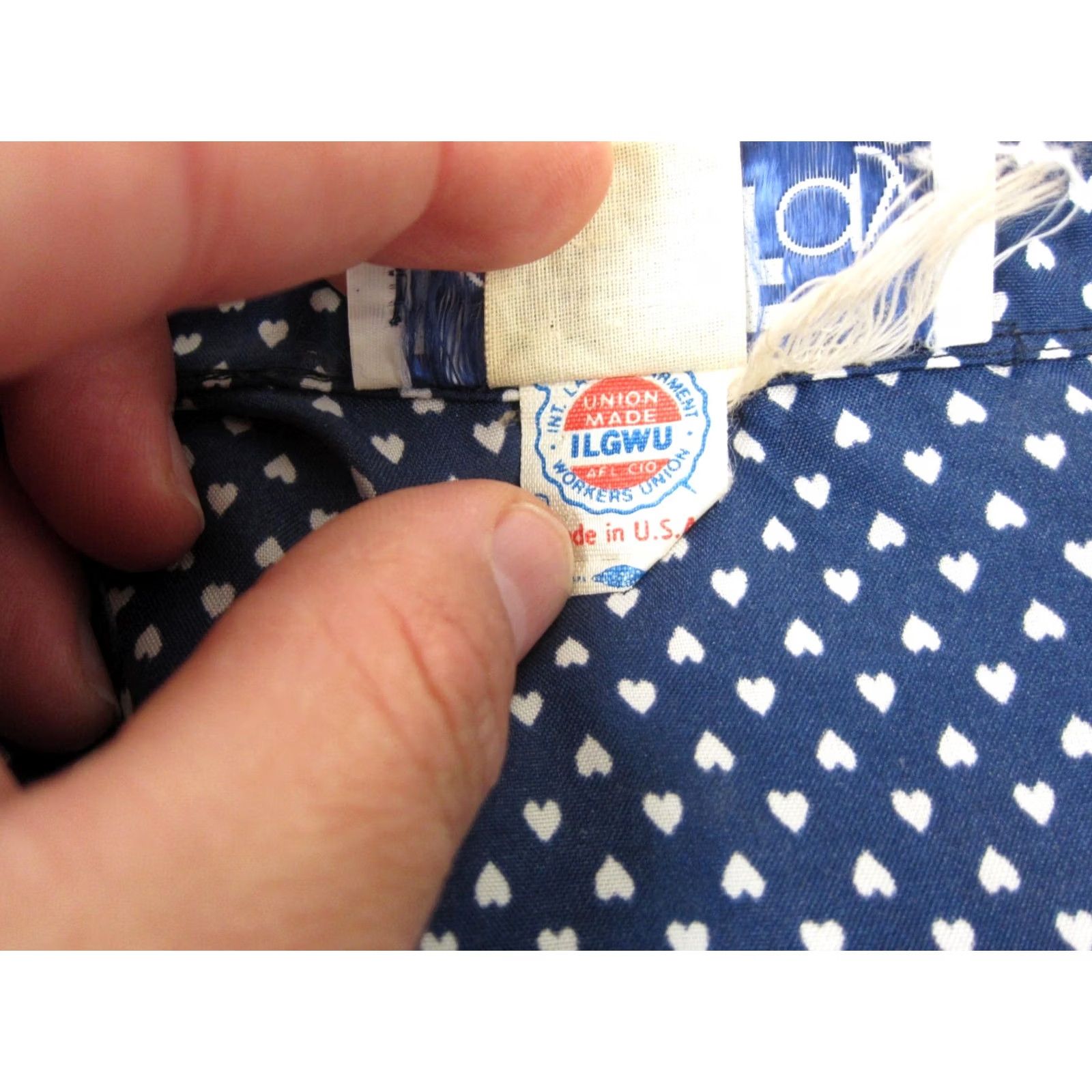 Vintage Vintage Leslie Fay Dress Medium Blue Hearts A-Line Midi Shirt Made in USA 80s Size M / US 6-8 / IT 42-44 - 6 Thumbnail