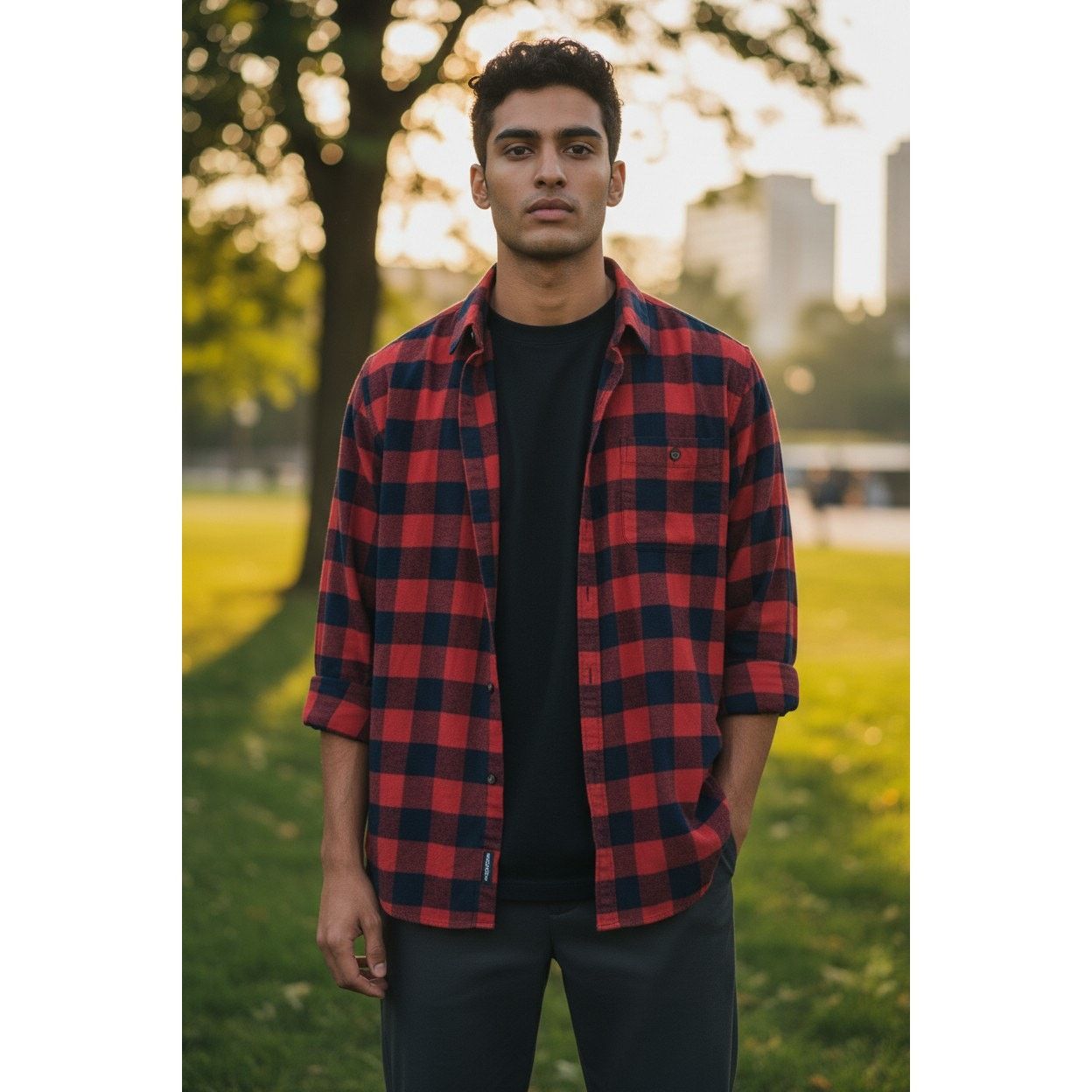 Croft & Barrow Men’s Red Black Buffalo Plaid Flannel Shirt – XL Size US XL / EU 56 / 4 - 5 Thumbnail