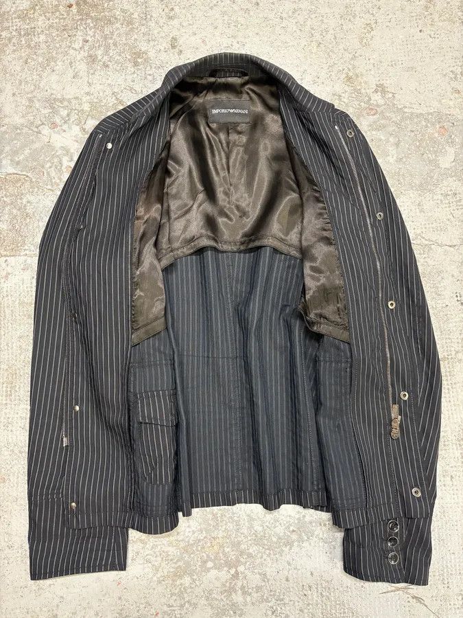 Emporio Armani 2000s Emporio Armani Vertical Stripes Jacket Size US M / EU 48-50 / 2 - 7 Thumbnail
