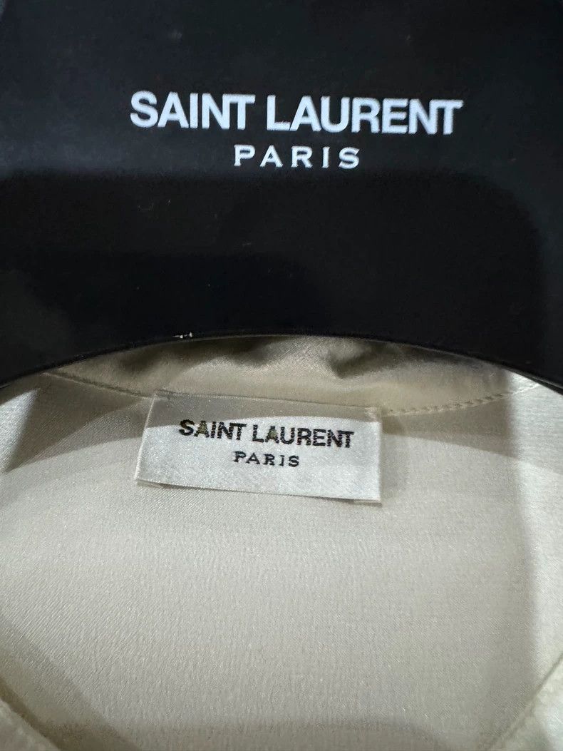 Saint Laurent Paris Saint Laurent Paris size 41 Platinum silk shirt Size XL / US 12-14 / IT 48-50 - 3 Thumbnail