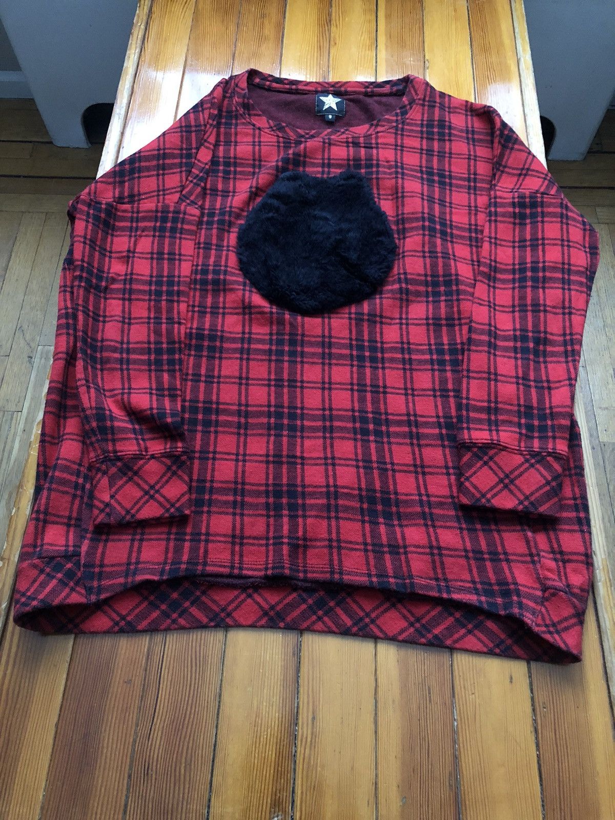 20471120 Vintage 20471120 Hyoma Fuzzy Character Flannel Size US S / EU 44-46 / 1 - 16 Thumbnail