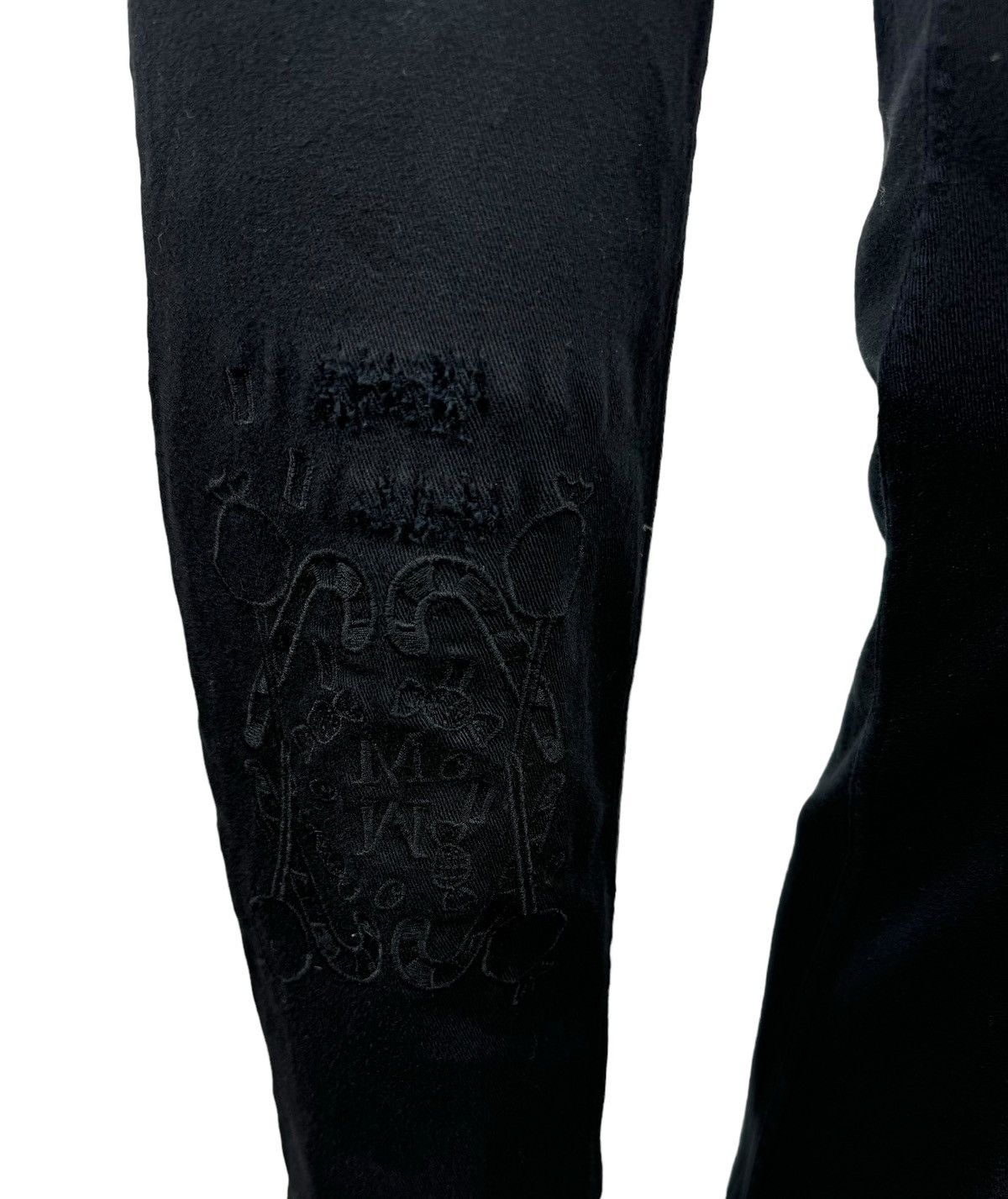 Designer Max&Moi Black Jeans Embroidered Sweet Collection size 38 Size 26" / US 2 / IT 38 - 3 Thumbnail