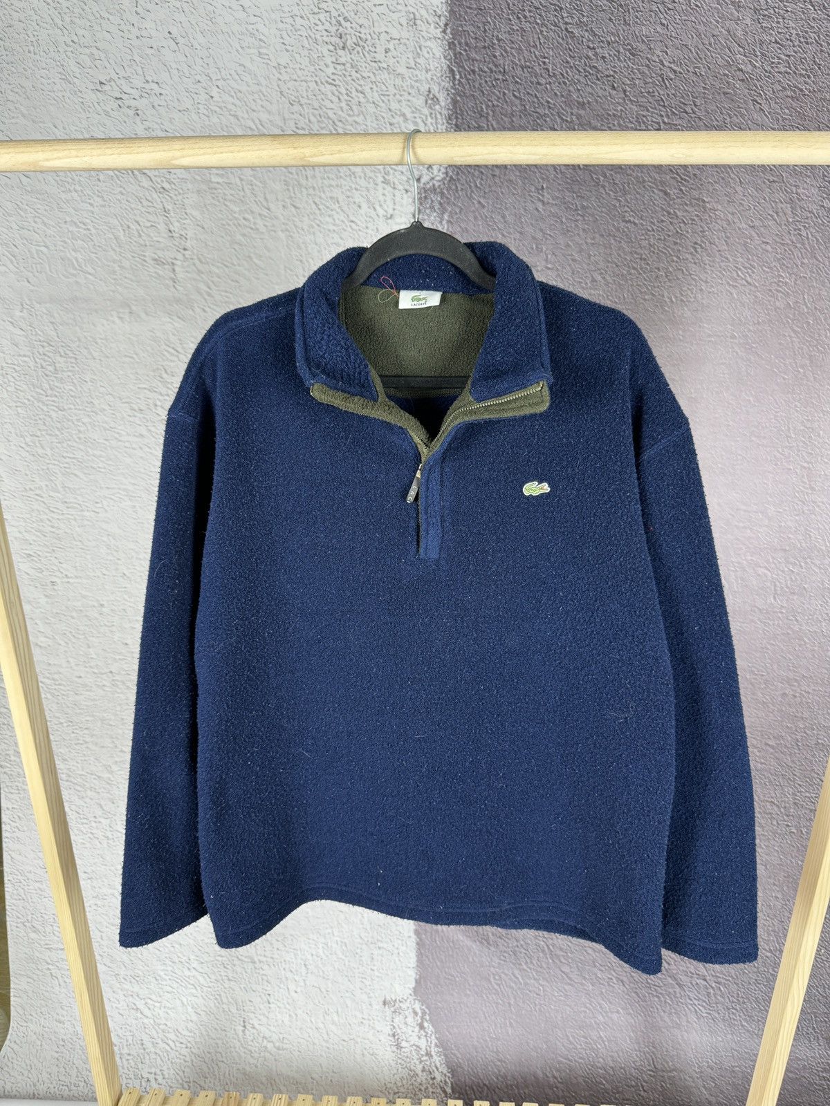 Lacoste Lacoste vintage 1/4 zip fleece pullover sweater Size US L / EU 52-54 / 3 - 1 Thumbnail