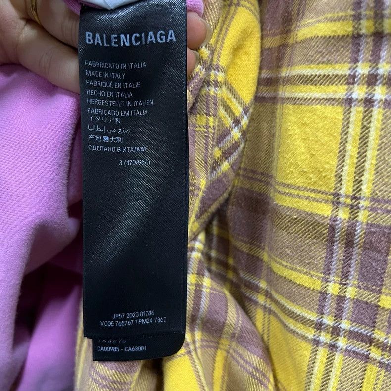 Balenciaga Balenciaga Plaid logo long-sleeve shirt Size US L / EU 52-54 / 3 - 5 Thumbnail