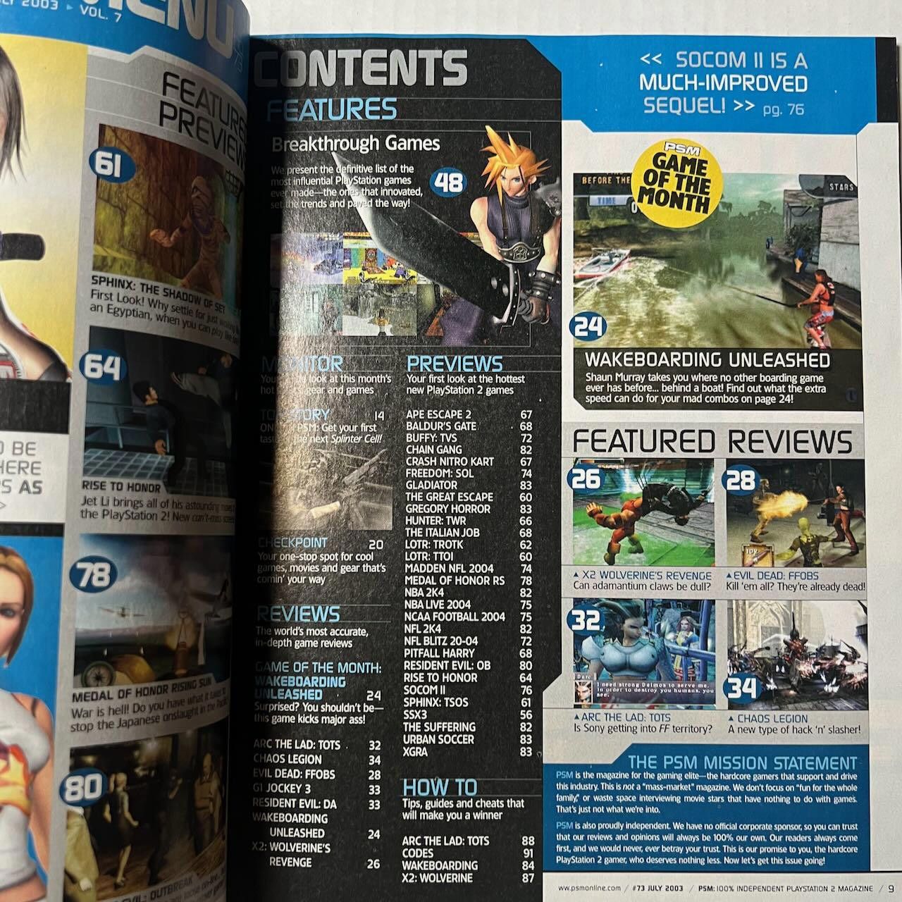 Playstation PSM Magazine #73 JUL 2003 PlayStation 2 Preview PS2 RARE Size ONE SIZE - 7 Thumbnail