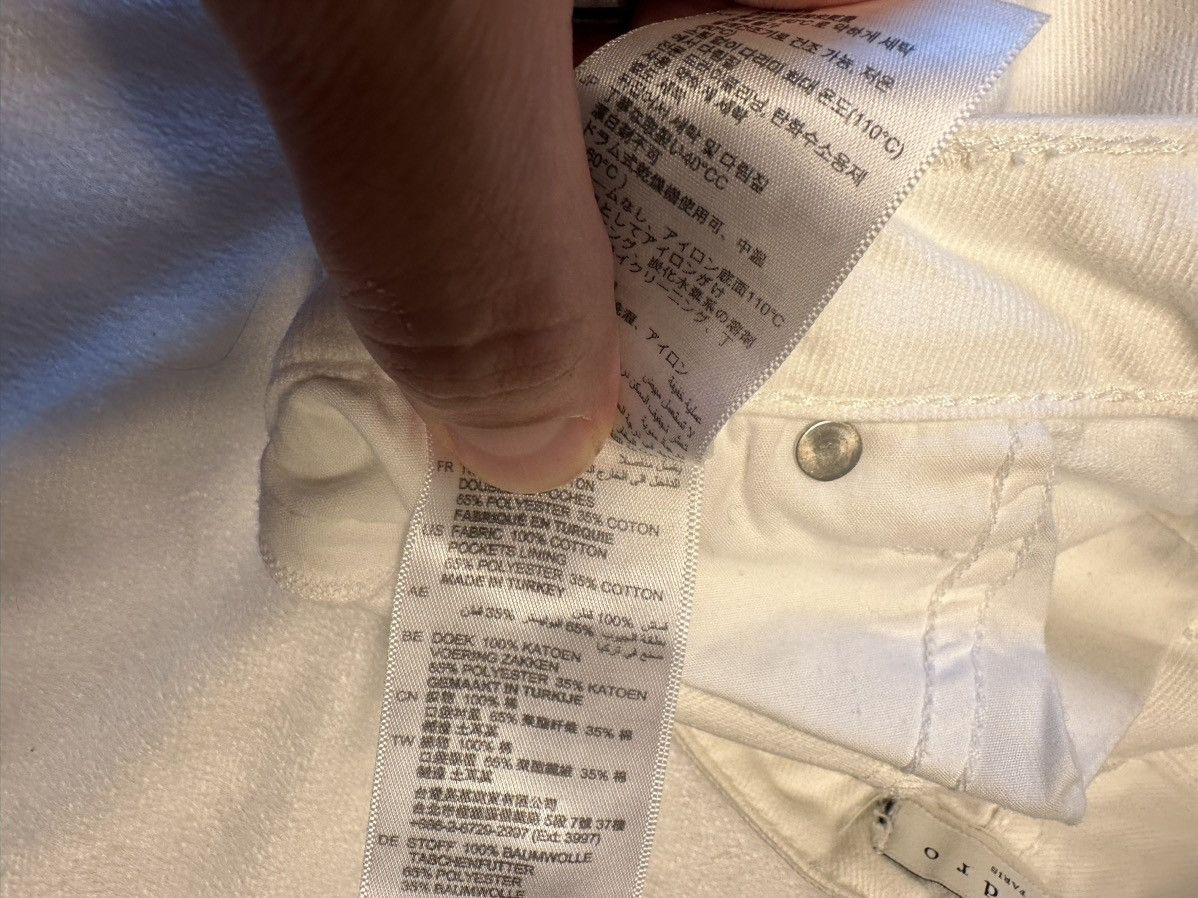Sandro Sandro Straight Leg Denim Jeans White Women's Size 24”x25” Size 24" / US 00 / IT 34 - 5 Thumbnail