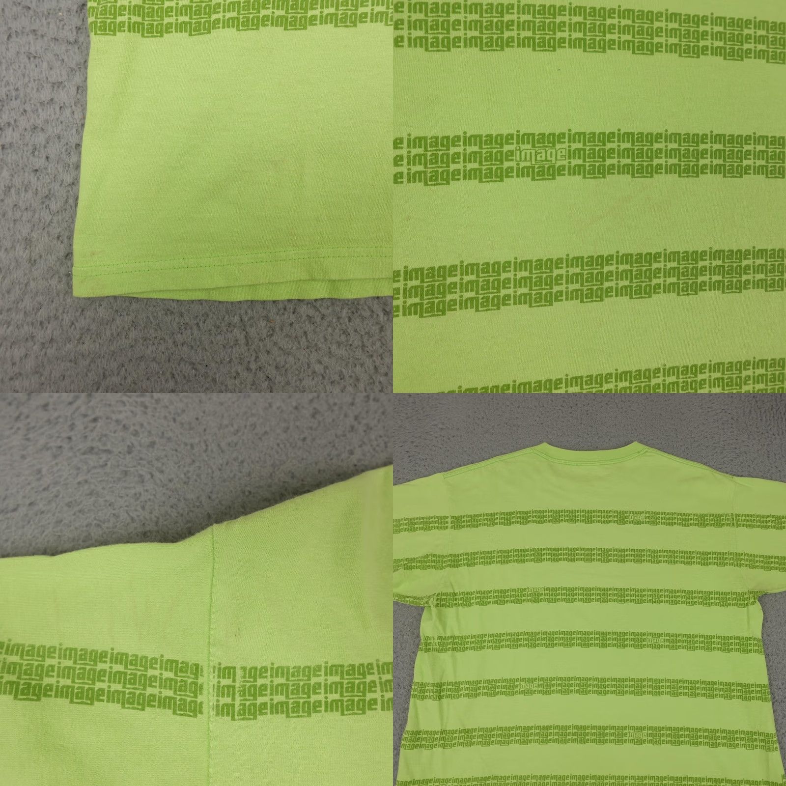 Anvil Anvil Shirt Mens Large Green Graphic Neon Image All Over Print AOP Tee Cotton Size US L / EU 52-54 / 3 - 8 Thumbnail
