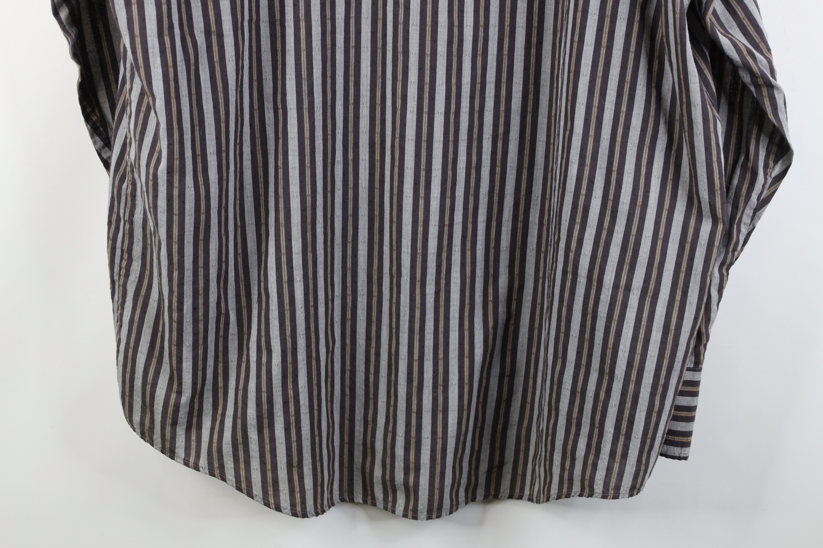 Vintage Vintage 90s Streetwear Cowboy Striped Snap Button Shirt Size US XXL / EU 58 / 5 - 13 Thumbnail