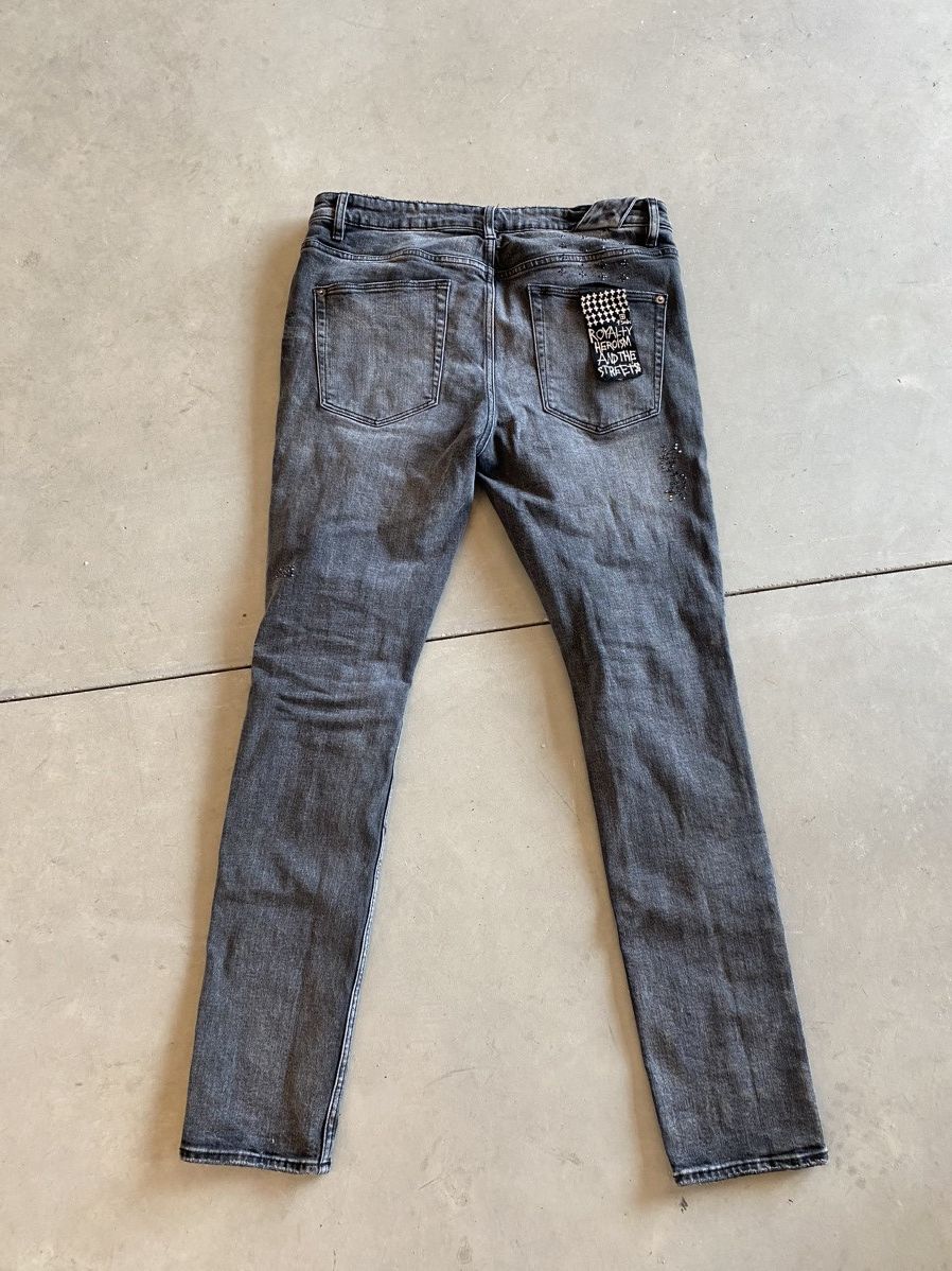 Ksubi Ksubi Rhinestone Denim Washed Black Size US 34 / EU 50 - 2 Thumbnail