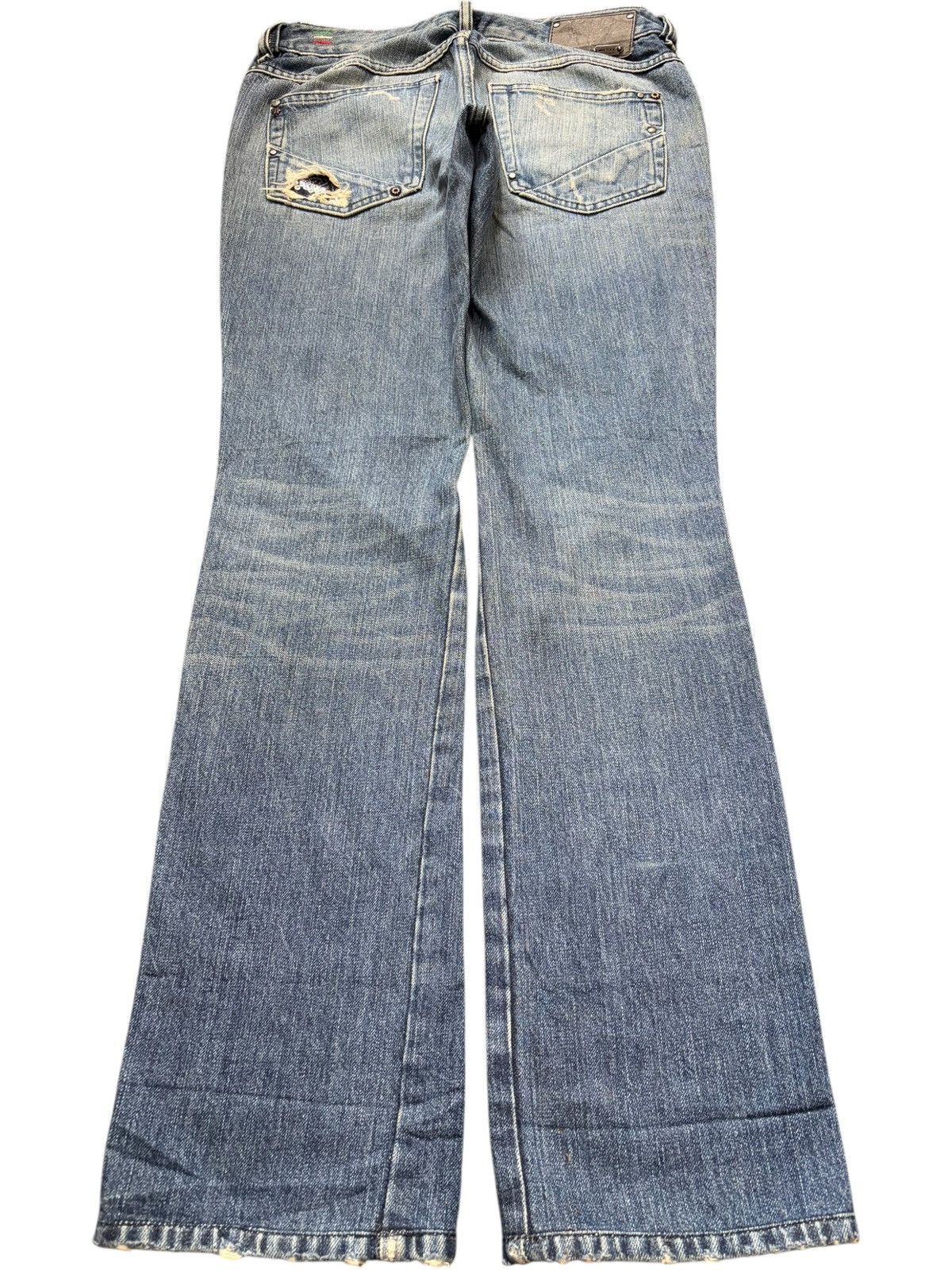 Diesel Vintage Italy Diesel Lhela Mud Wash Distressed Jeans Size 30" / US 8 / IT 44 - 2 Thumbnail