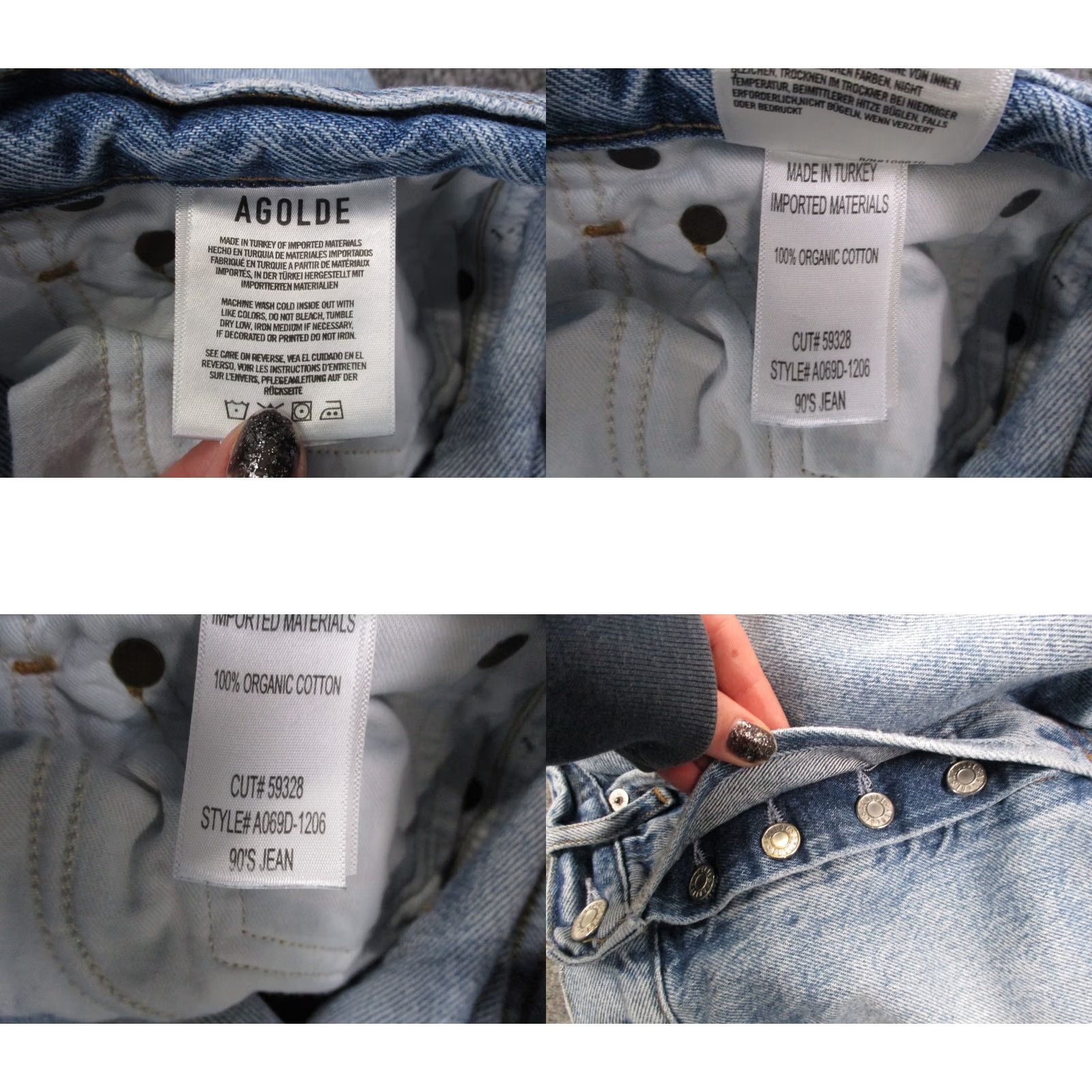 Agolde Agolde Jeans Womens 23 Denim Anthropologie Mid Rise Skinny Distressed Raw Hem Size 42" / US 20 - 8 Thumbnail