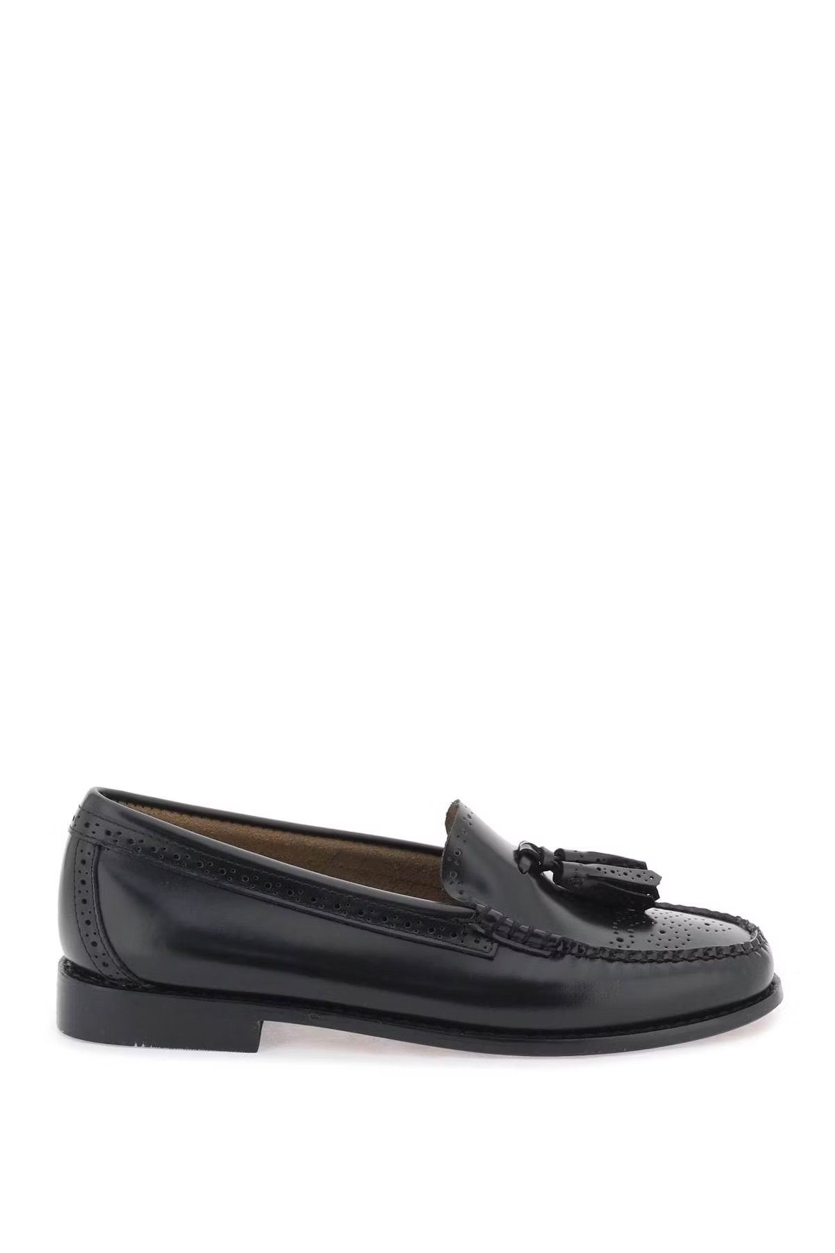 image of G H Bass Co O1S22I1N0524 Weejuns Estelle Mocassins In Black Shoes, Women's (Size 11)