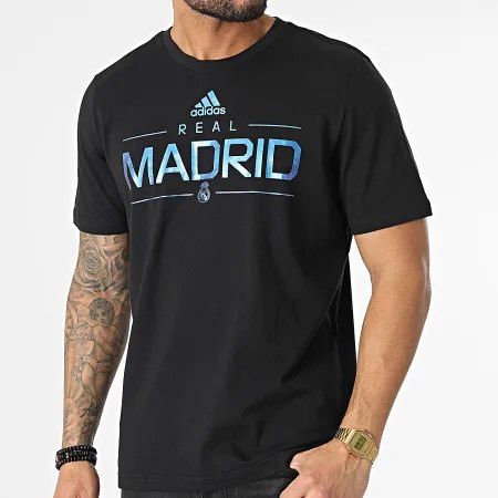 Adidas × Designer ADIDAS x FC REAL MADRID Short Sleeve Black Soccer Shirt XL Size US XL / EU 56 / 4 - 2 Thumbnail