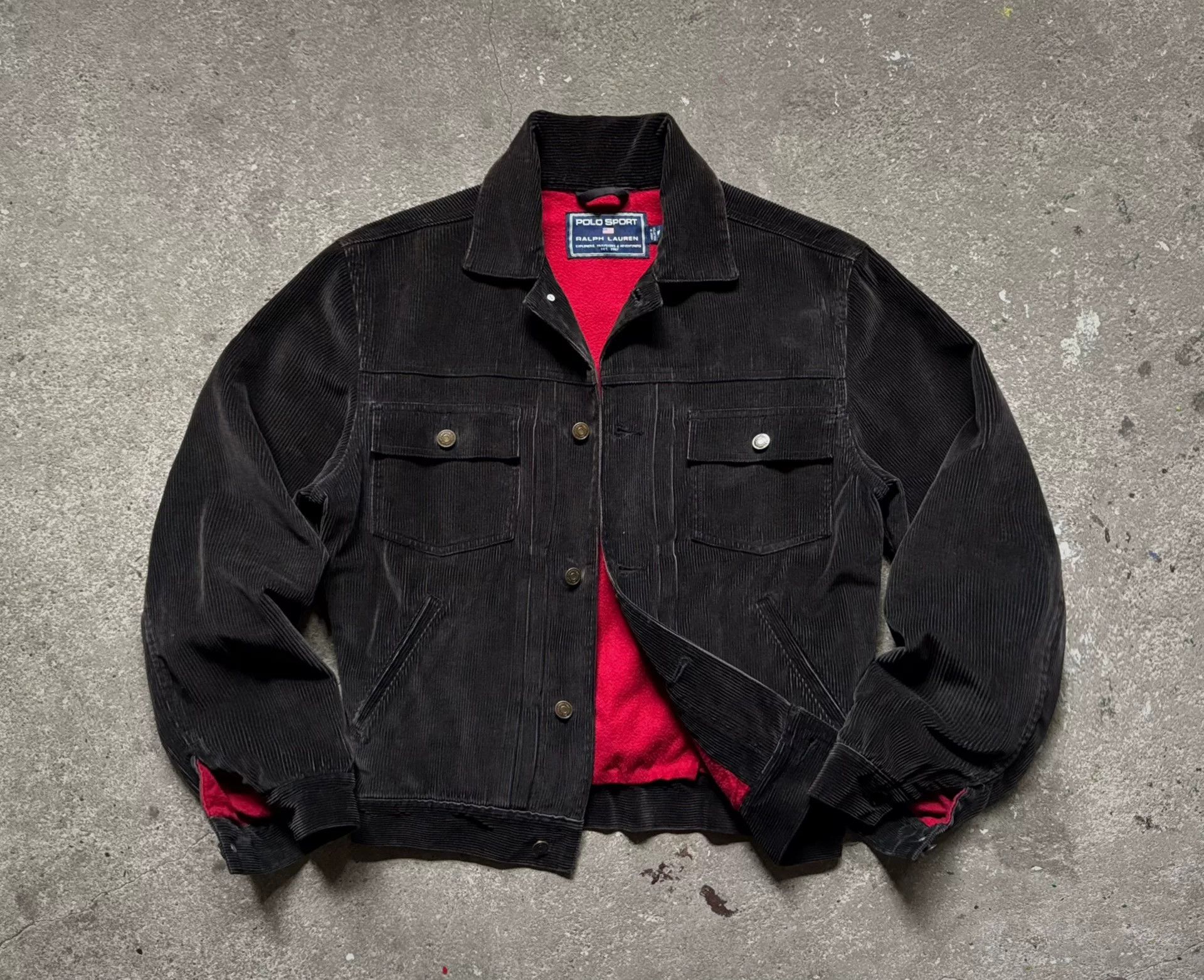 Vintage Vintage 90s Polo Sport Corduroy Jacket Size US M / EU 48-50 / 2 - 1 Thumbnail