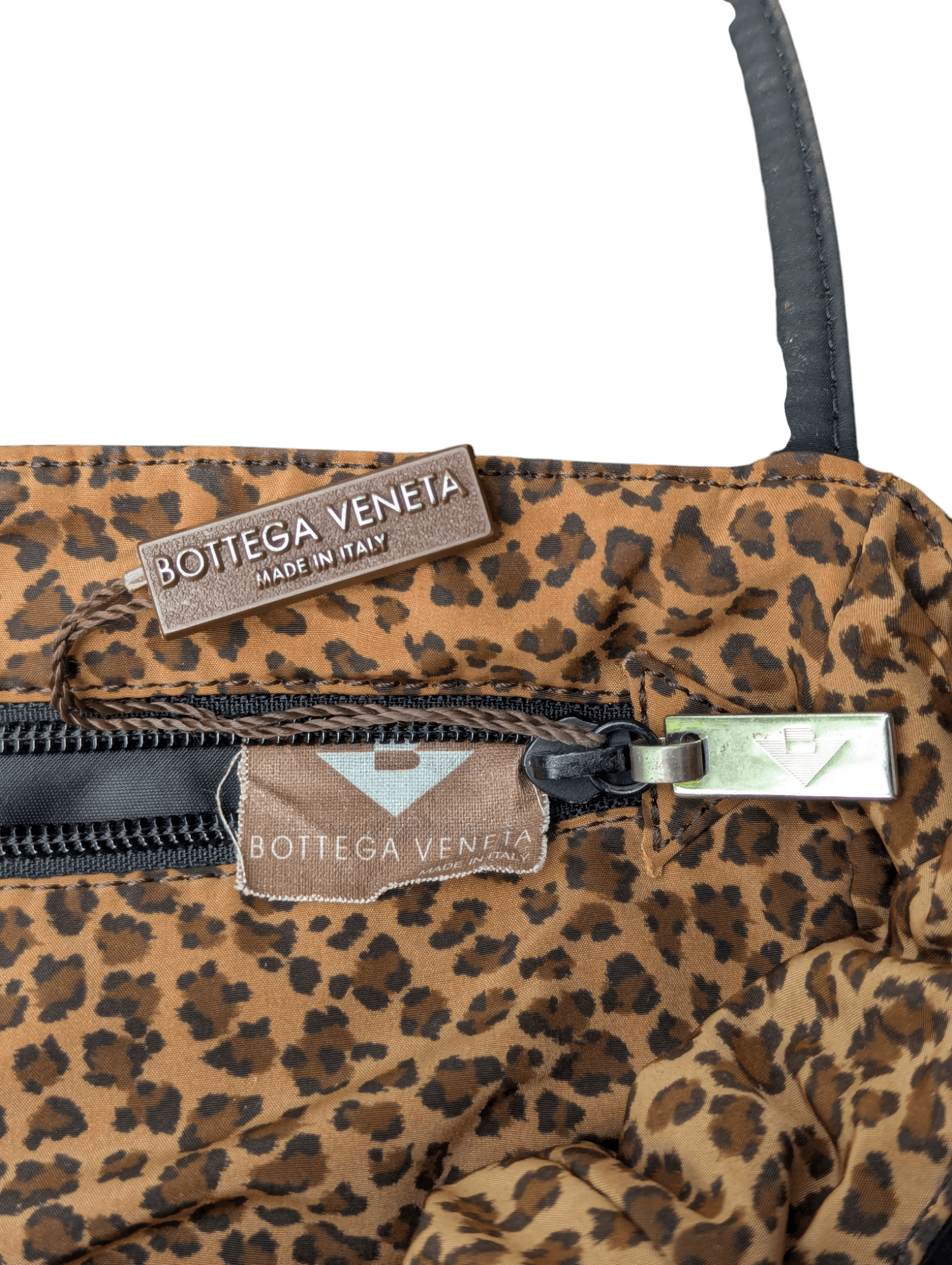 Bottega Veneta Bottega Veneta Reversible Leopard Print Black Tote Bag Size ONE SIZE - 7 Thumbnail