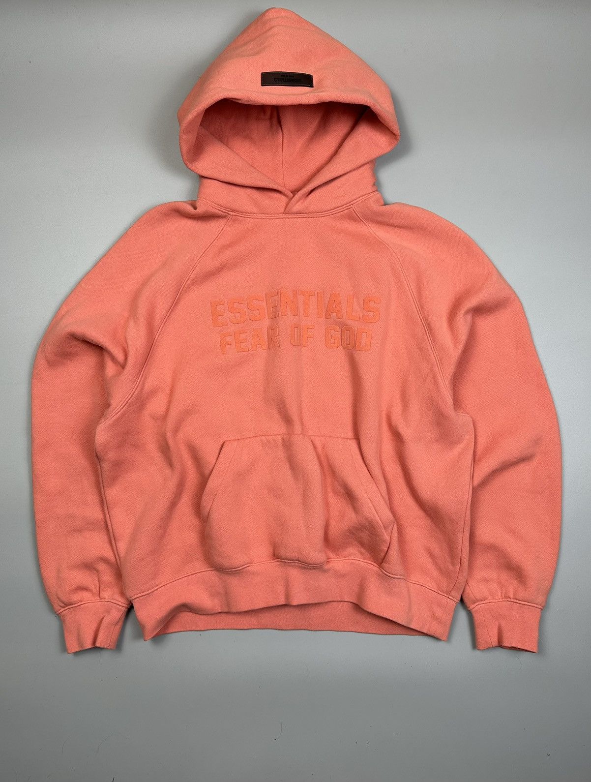 image of Essentials Fear Of God Hoodie in Coral, Men's (Size Small)