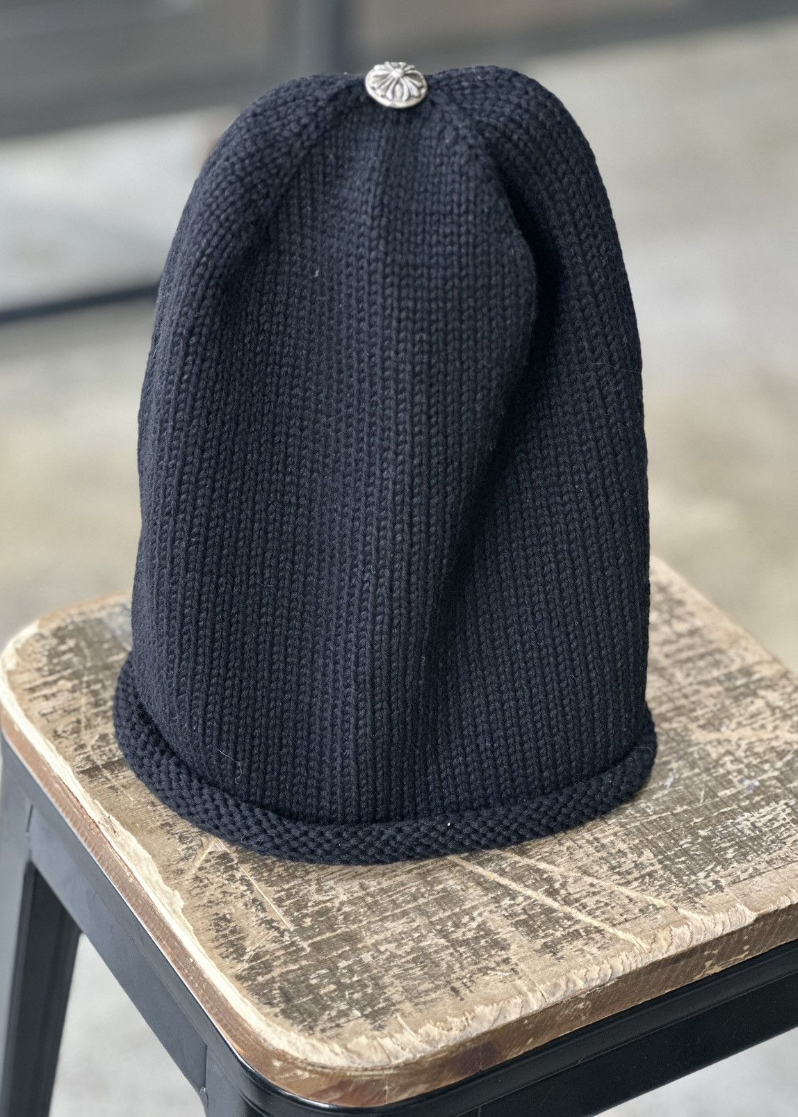 Chrome Hearts Chrome Hearts Hand Woven Cross Cashmere Beanie Black Size ONE SIZE - 5 Thumbnail
