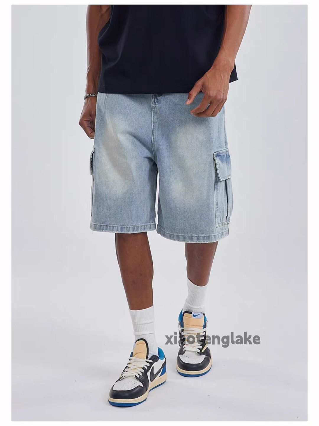 Vintage Unisex outdoor utility workwear carpenter faded shorts Size US 34 / EU 50 - 3 Thumbnail