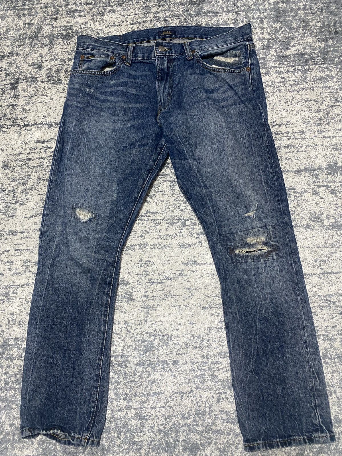 Ralph Lauren Polo ralph lauren sullivan slim distressed denim Size US 34 / EU 50 - 1 Thumbnail