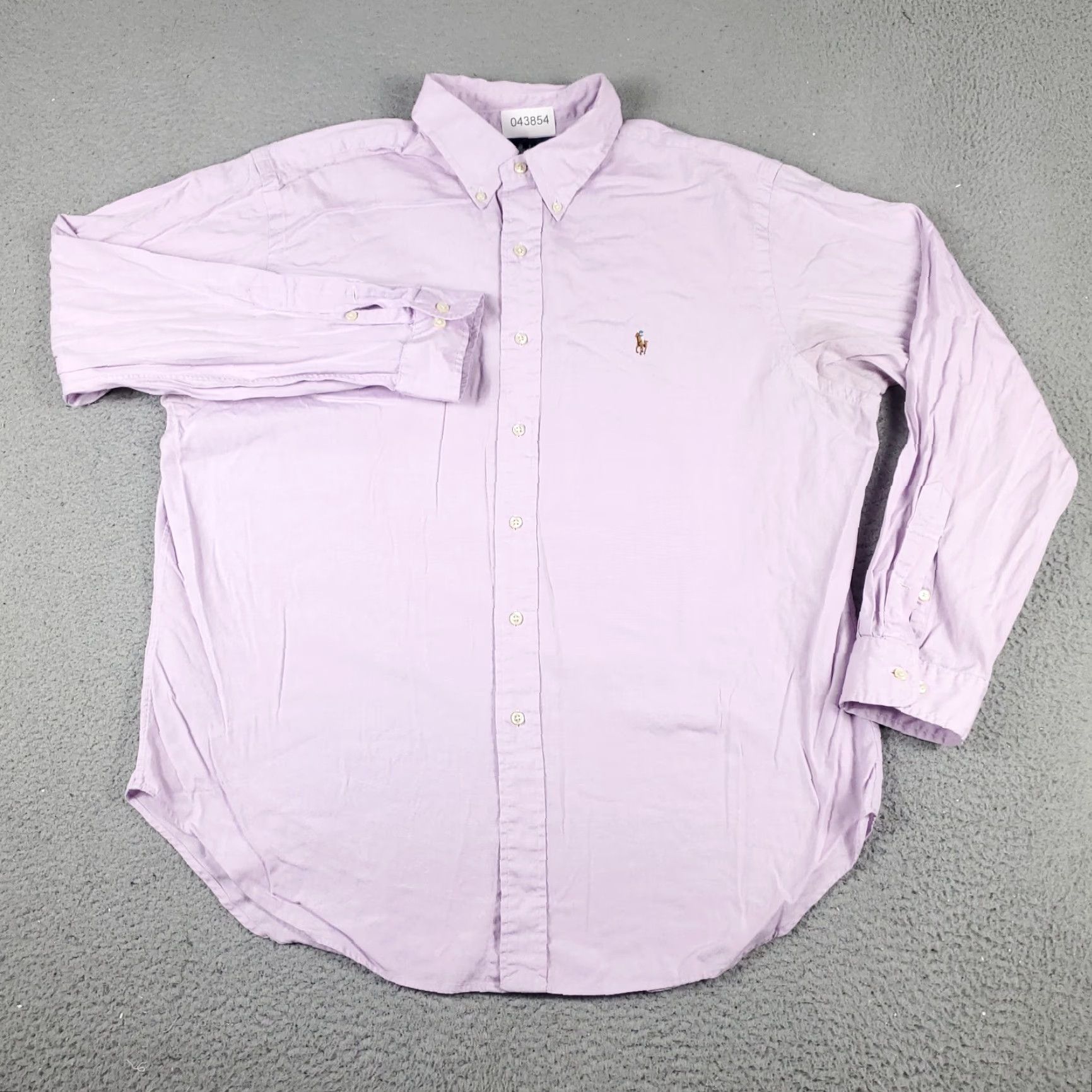 Ralph Lauren Ralph Lauren Dress Shirt Mens 17 Purple Pony Button-Down Long Sleeve Adult Regular Cotton 17 in Mens Size 46R - 3 Thumbnail
