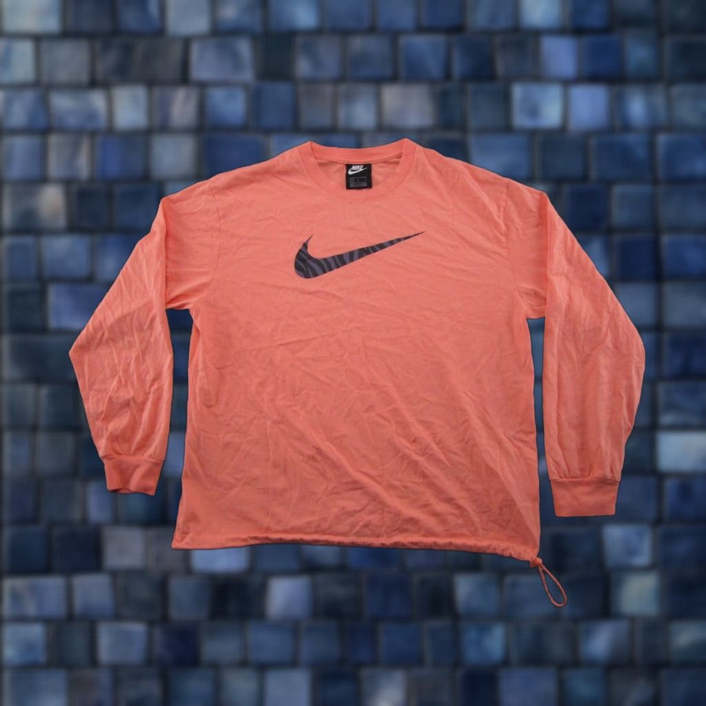 Nike Nike Women Shirt L Orange Logo Swoosh Long Sleeve Pullover DC5294 Size L / US 10 / IT 46 - 1 Thumbnail